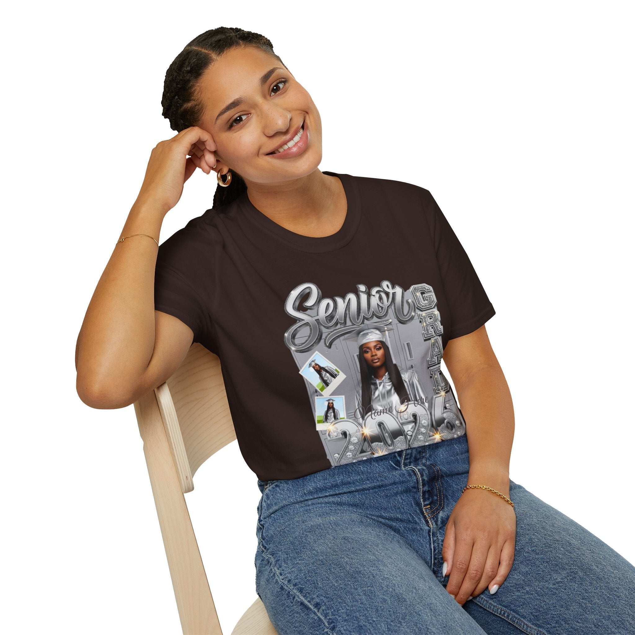 Senior Grad 2026 T-Shirt — Personalized Photo Graduation Tee