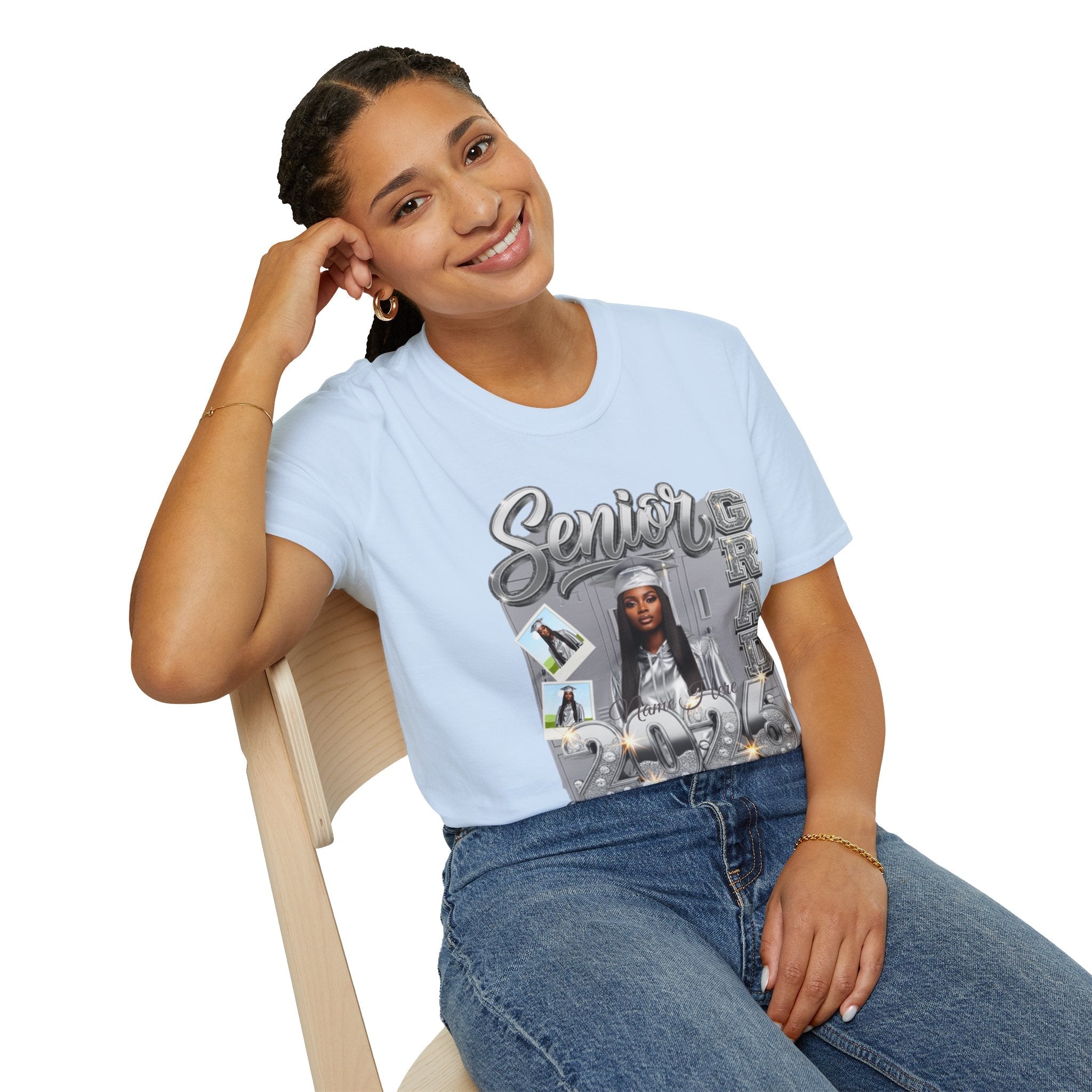 Senior Grad 2026 T-Shirt — Personalized Photo Graduation Tee