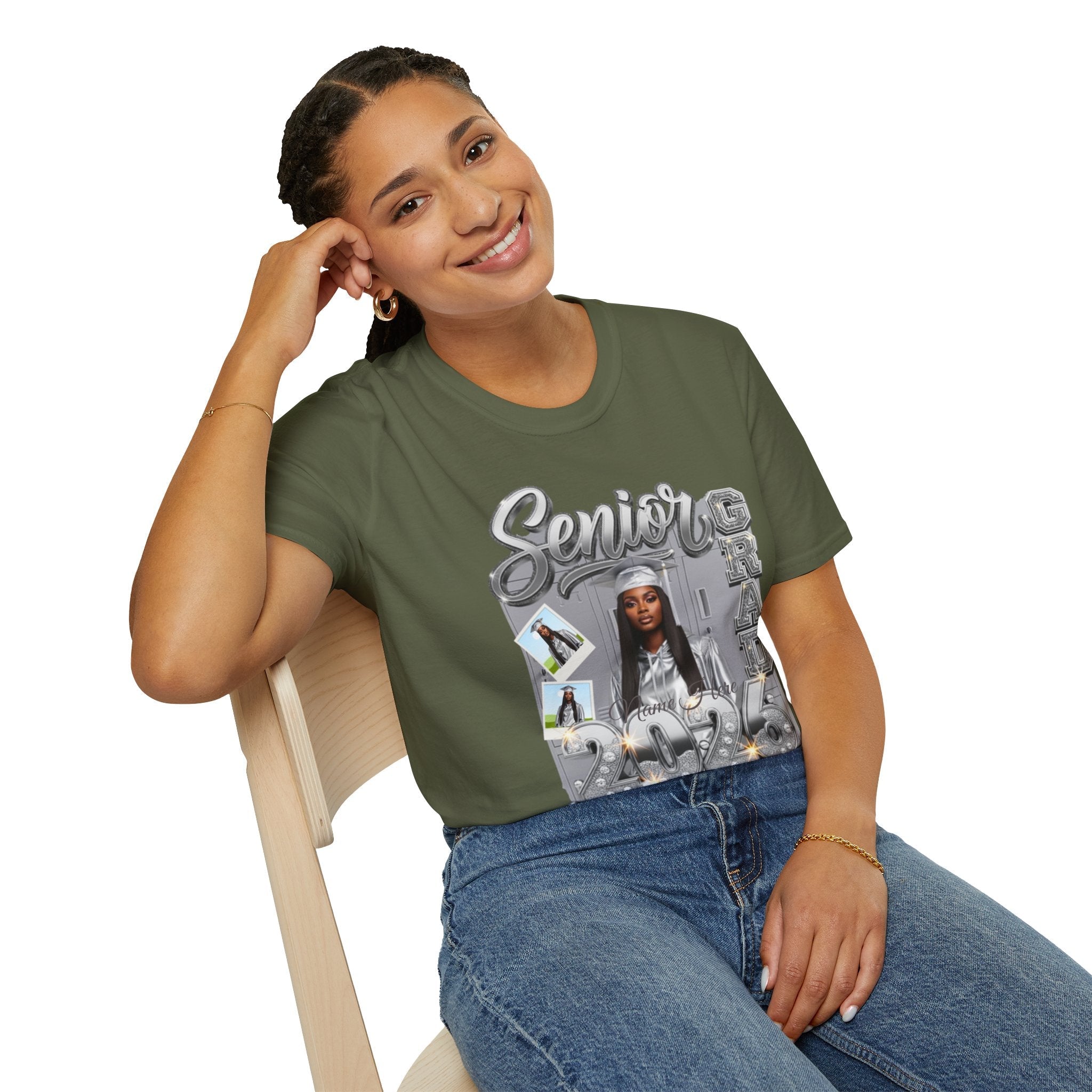 Senior Grad 2026 T-Shirt — Personalized Photo Graduation Tee