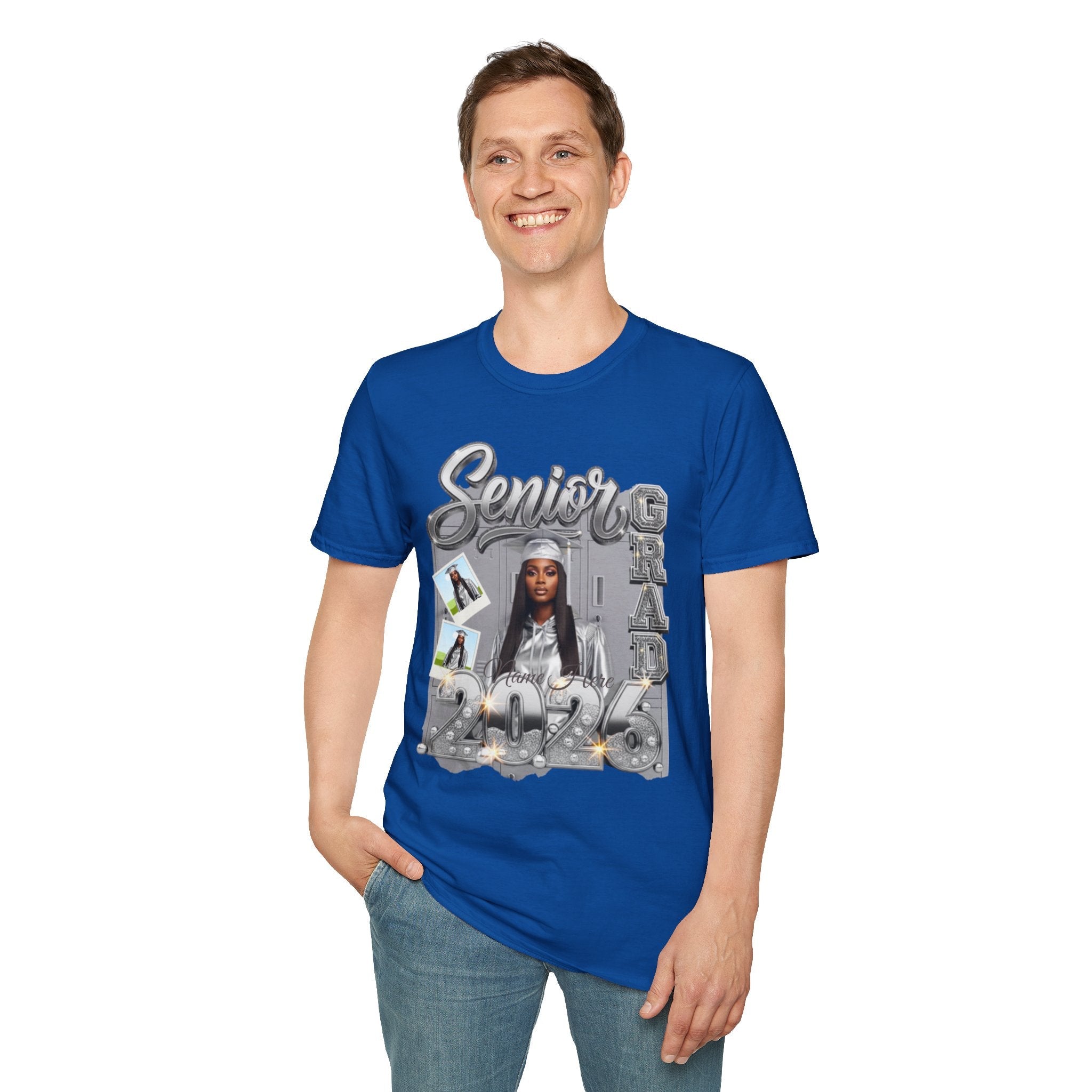 Senior Grad 2026 T-Shirt — Personalized Photo Graduation Tee