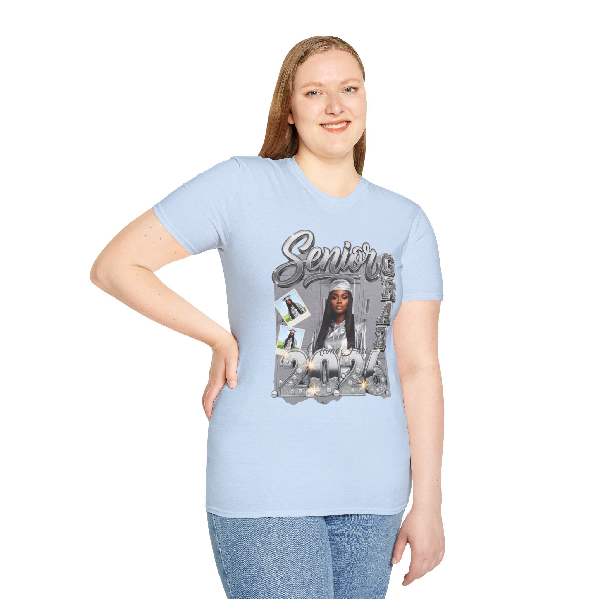 Senior Grad 2026 T-Shirt — Personalized Photo Graduation Tee