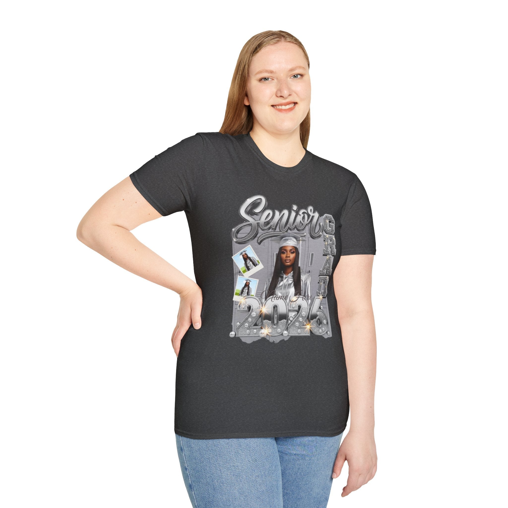 Senior Grad 2026 T-Shirt — Personalized Photo Graduation Tee