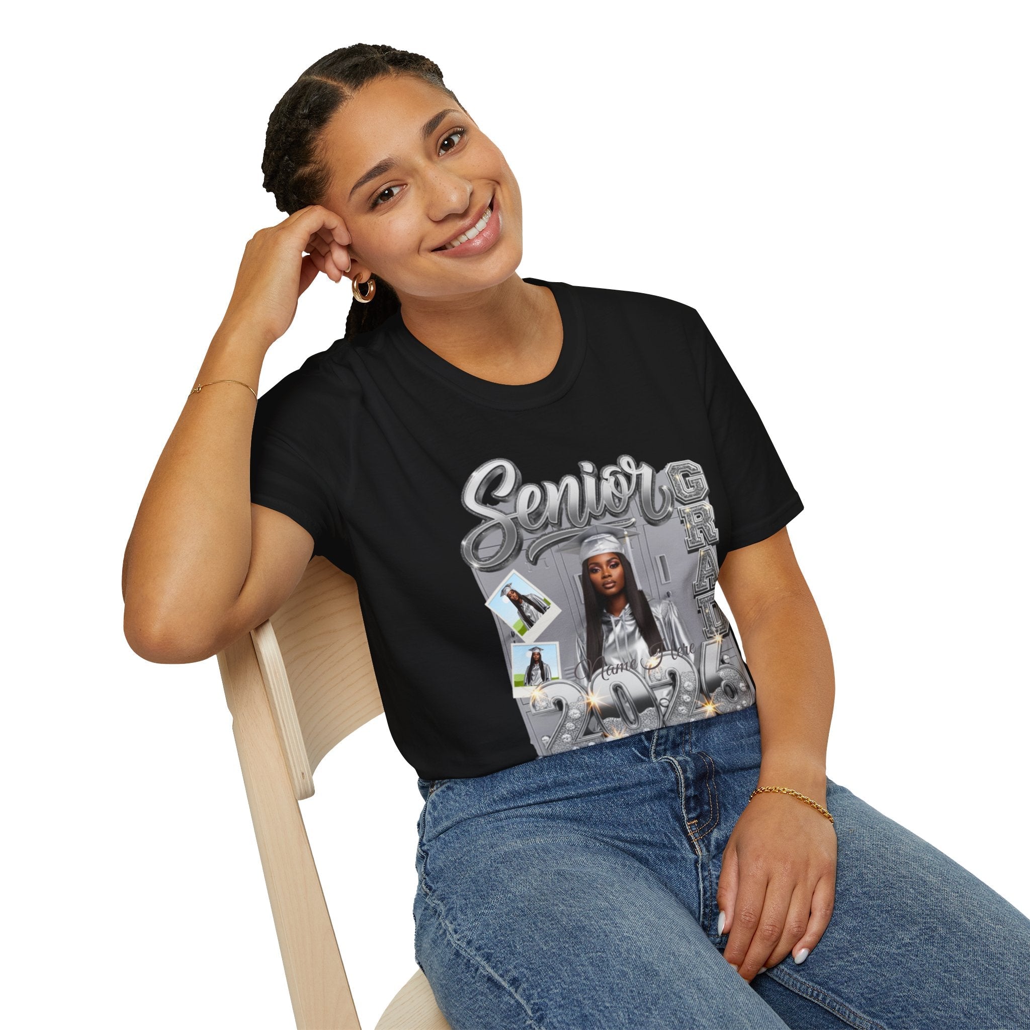 Senior Grad 2026 T-Shirt — Personalized Photo Graduation Tee