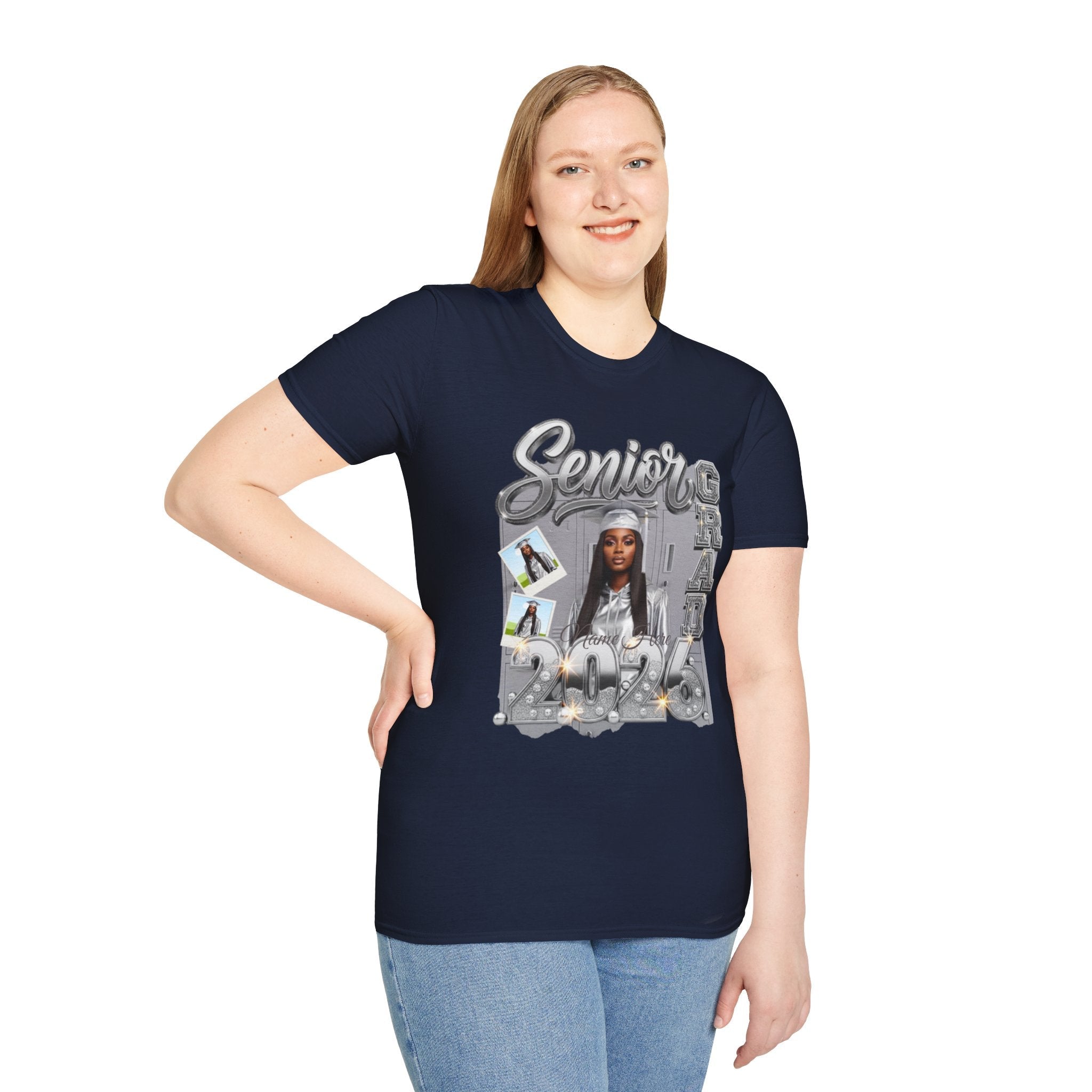 Senior Grad 2026 T-Shirt — Personalized Photo Graduation Tee