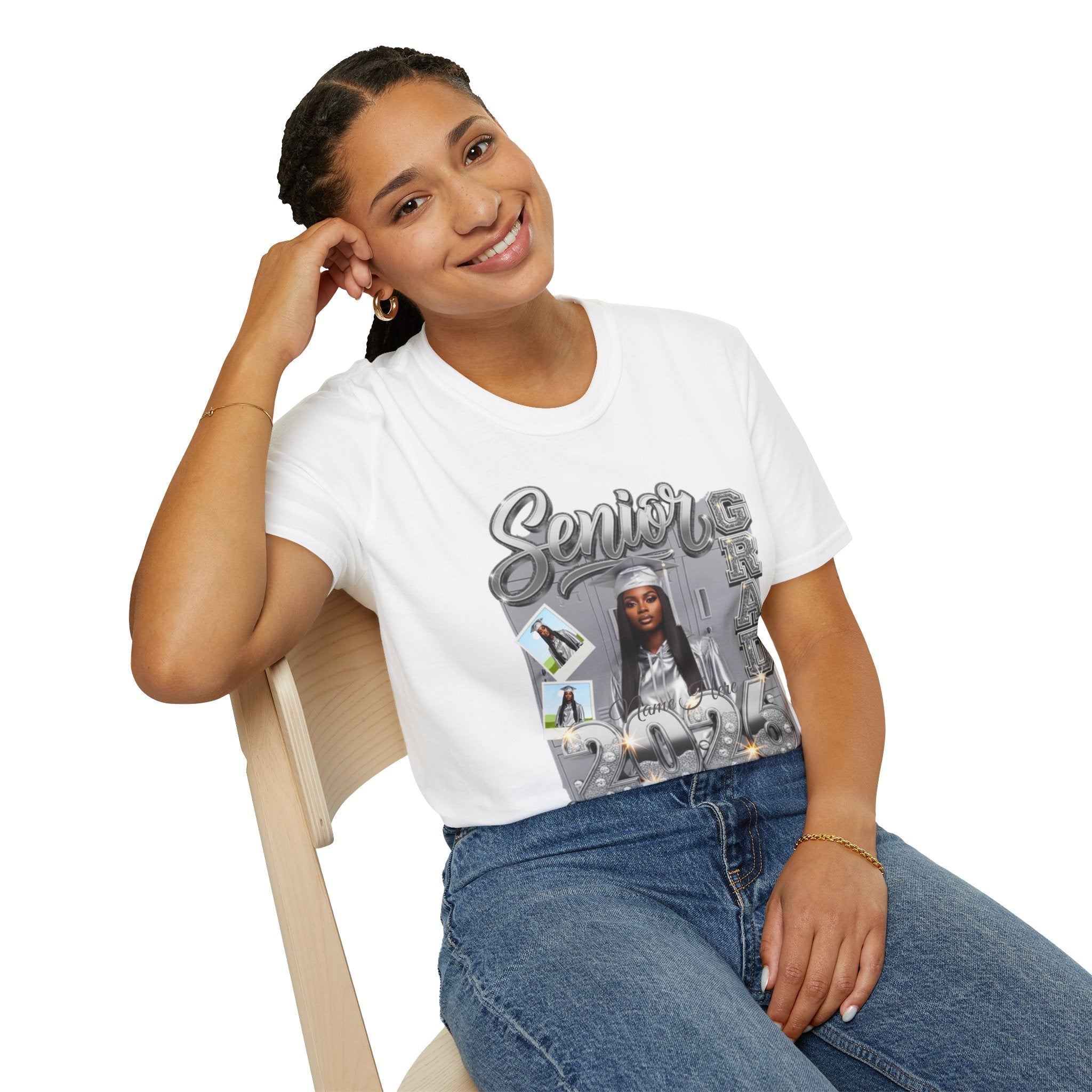 Senior Grad 2026 T-Shirt — Personalized Photo Graduation Tee