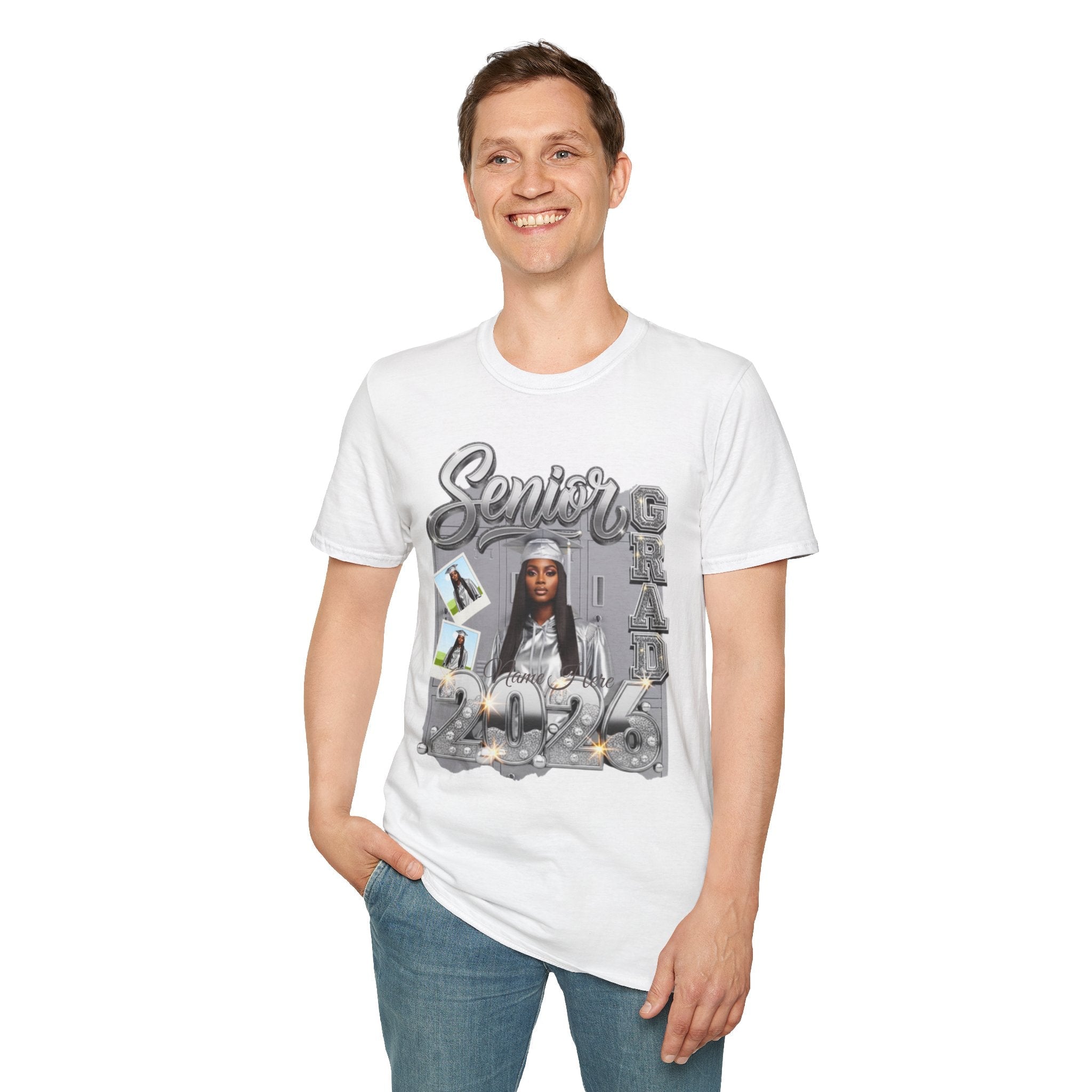 Senior Grad 2026 T-Shirt — Personalized Photo Graduation Tee