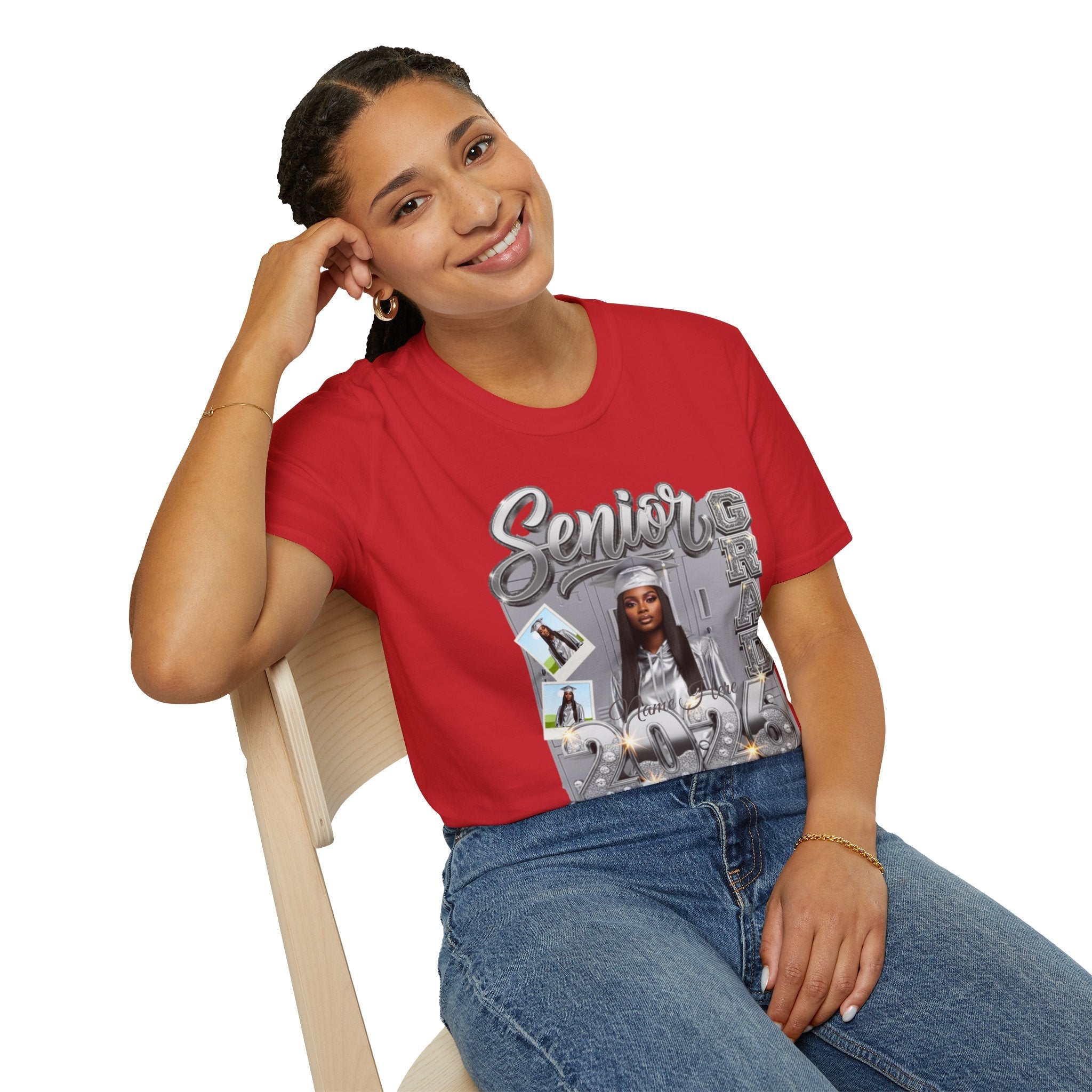 Senior Grad 2026 T-Shirt — Personalized Photo Graduation Tee