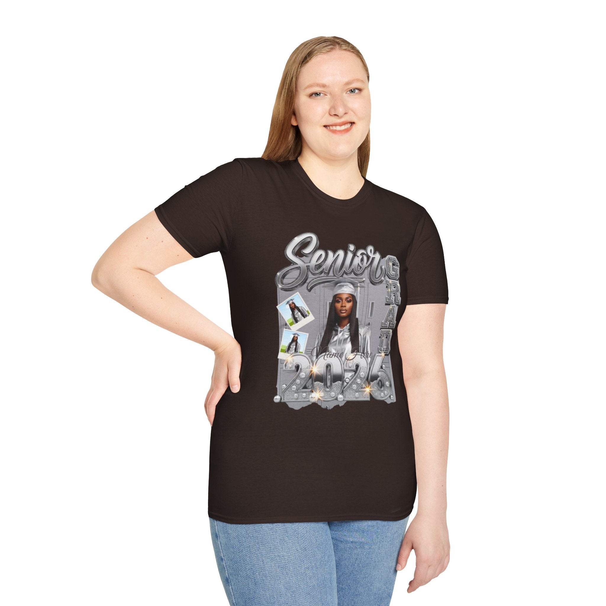 Senior Grad 2026 T-Shirt — Personalized Photo Graduation Tee