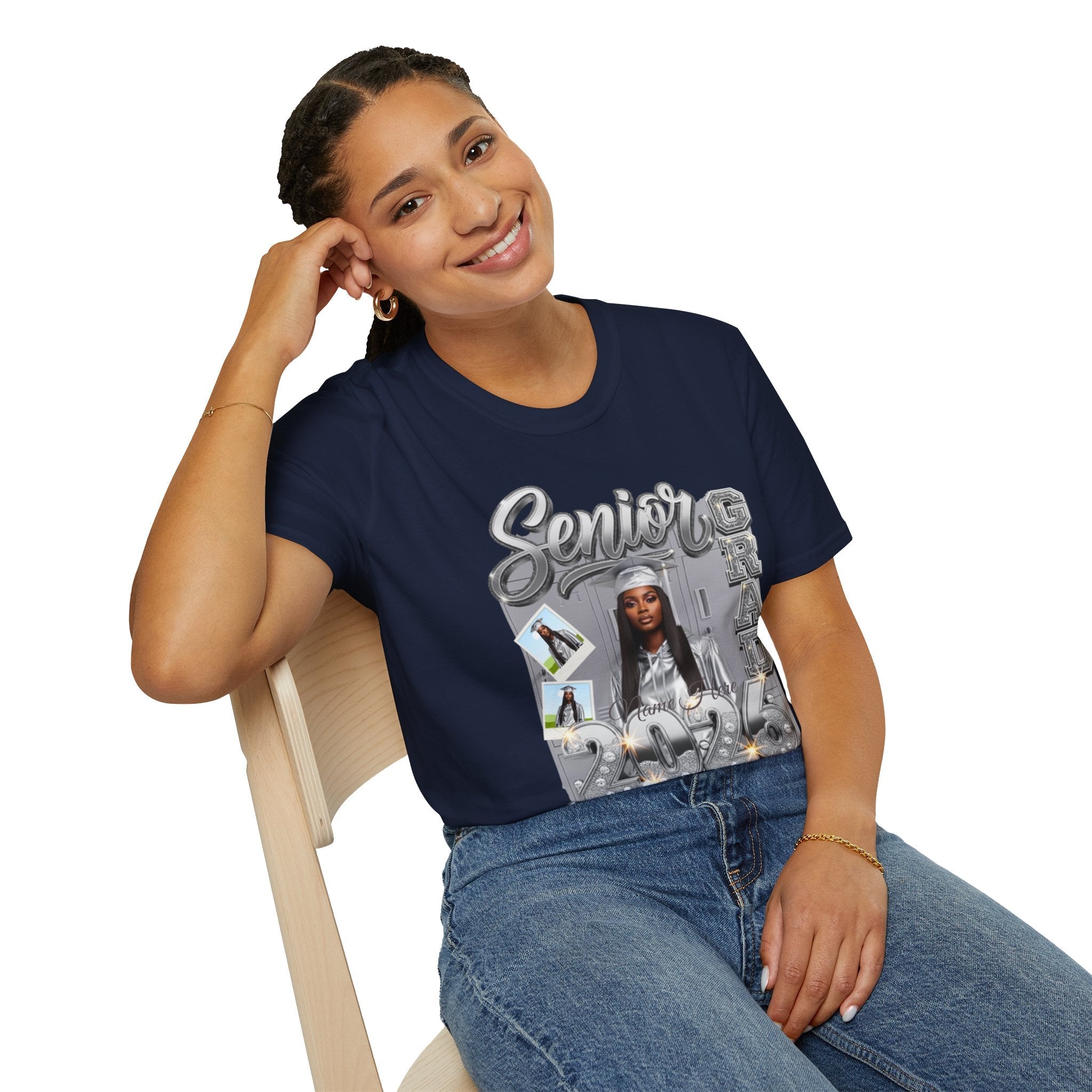 Senior Grad 2026 T-Shirt — Personalized Photo Graduation Tee
