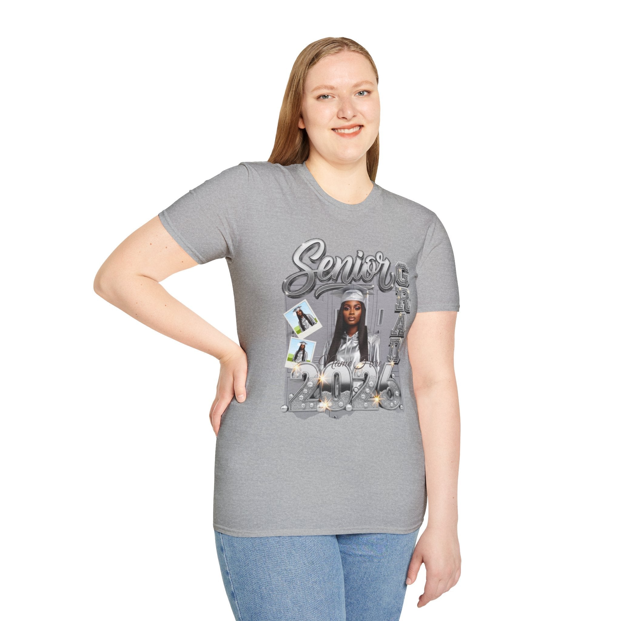 Senior Grad 2026 T-Shirt — Personalized Photo Graduation Tee
