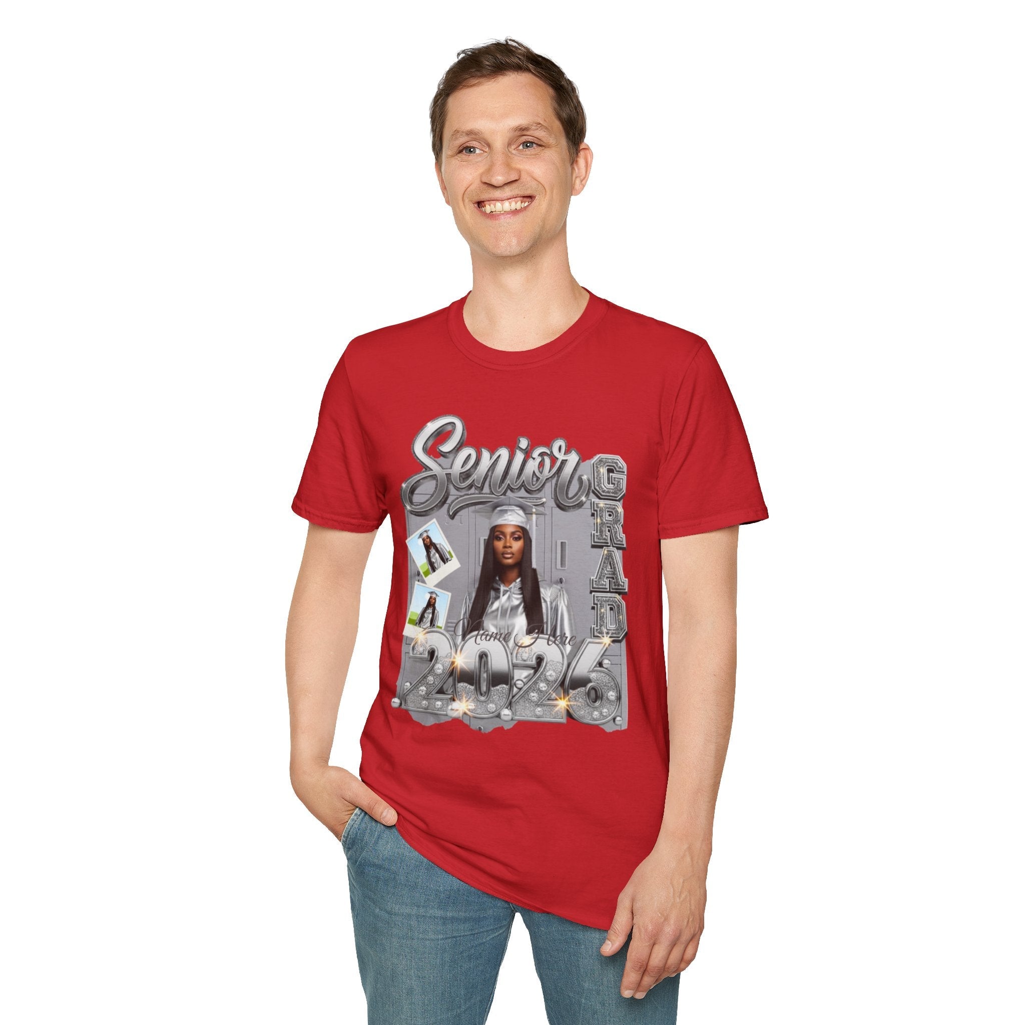 Senior Grad 2026 T-Shirt — Personalized Photo Graduation Tee