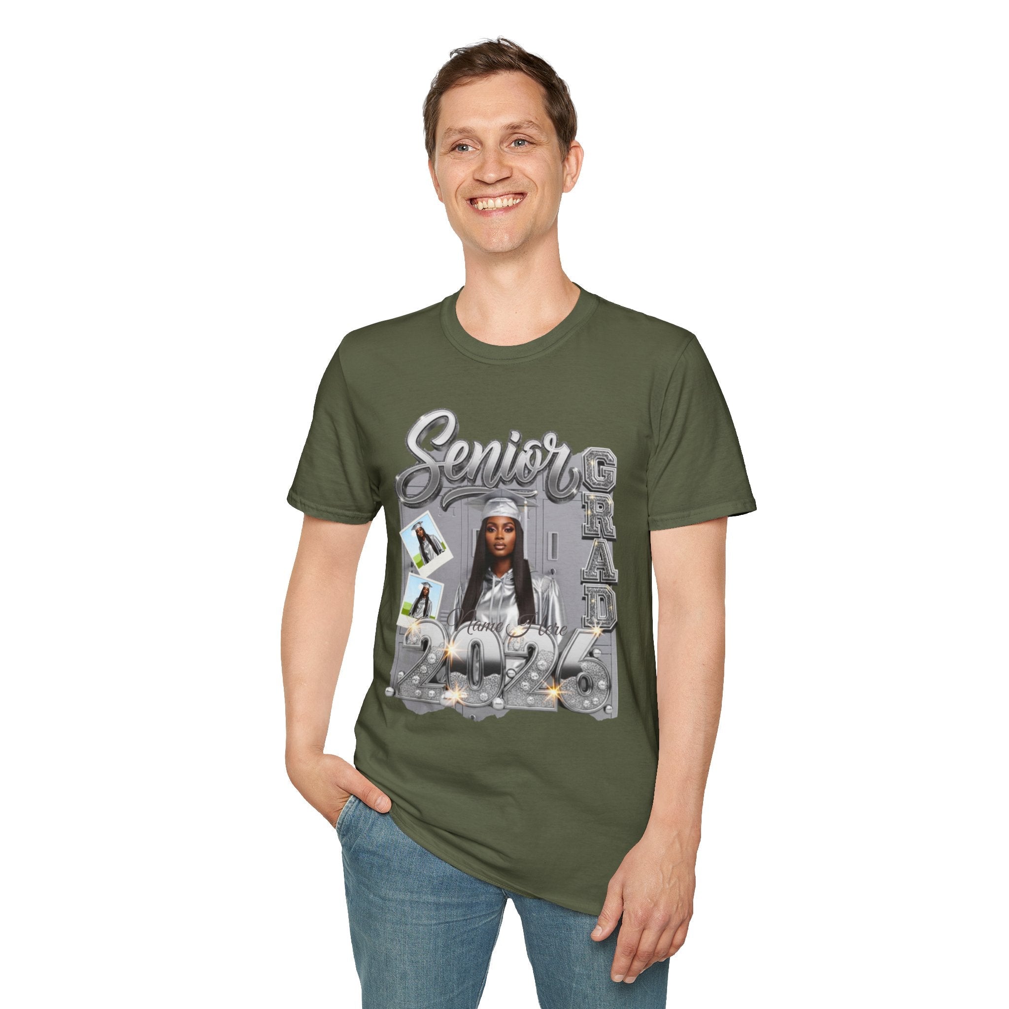 Senior Grad 2026 T-Shirt — Personalized Photo Graduation Tee