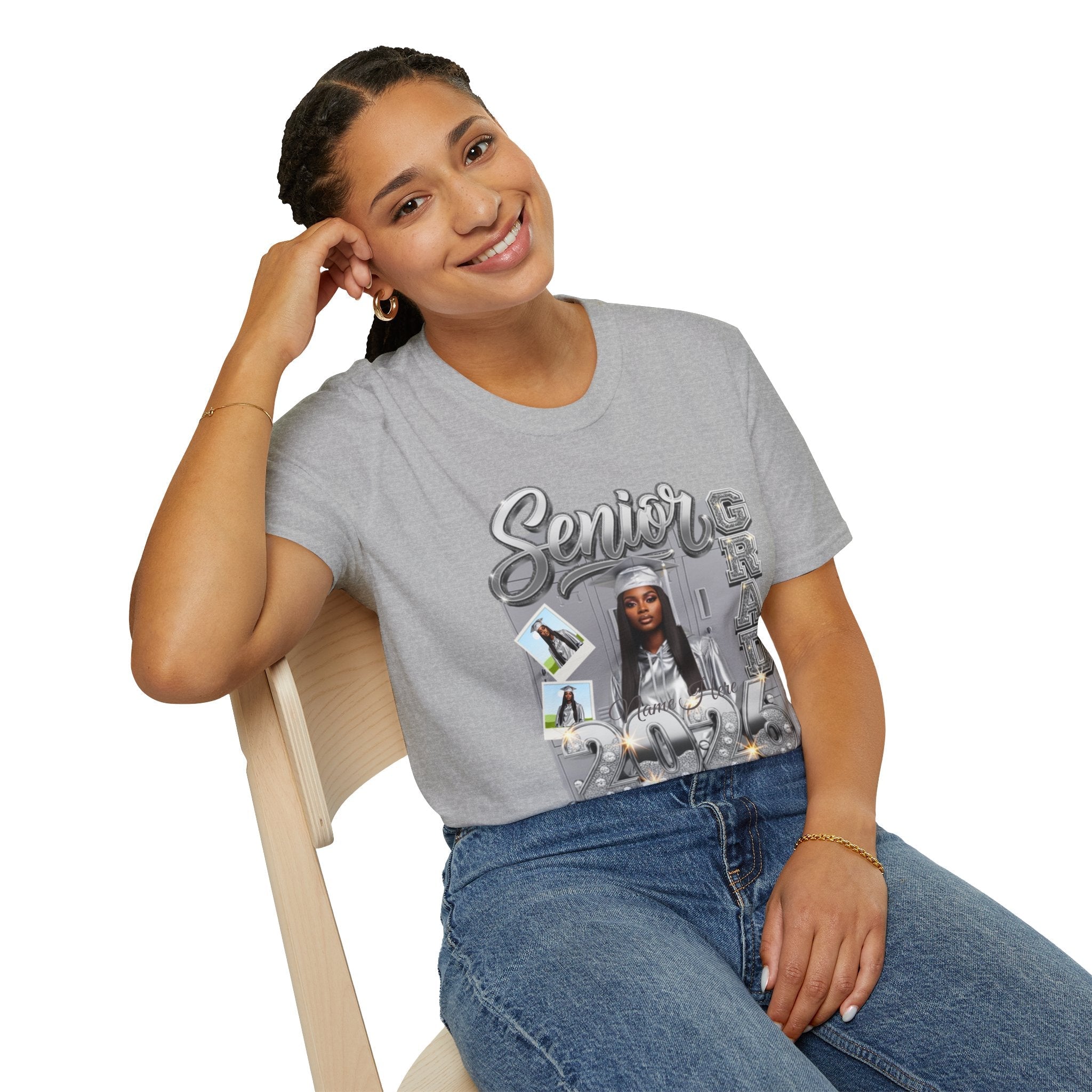 Senior Grad 2026 T-Shirt — Personalized Photo Graduation Tee