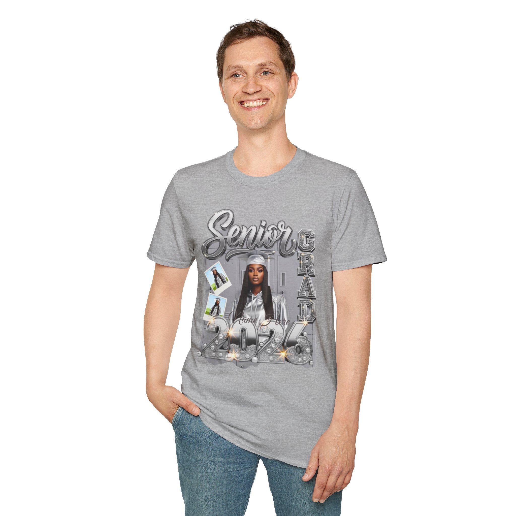 Senior Grad 2026 T-Shirt — Personalized Photo Graduation Tee