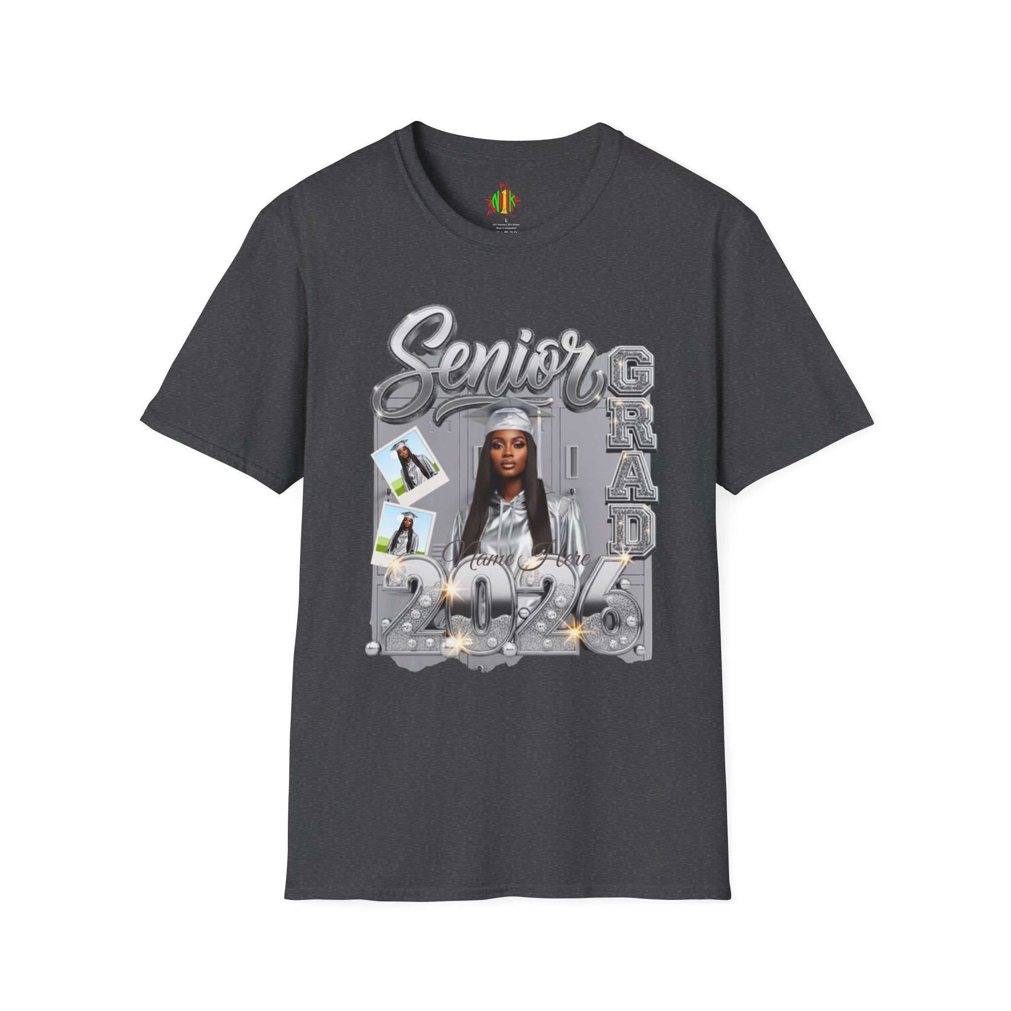 Senior Grad 2026 T-Shirt — Personalized Photo Graduation Tee