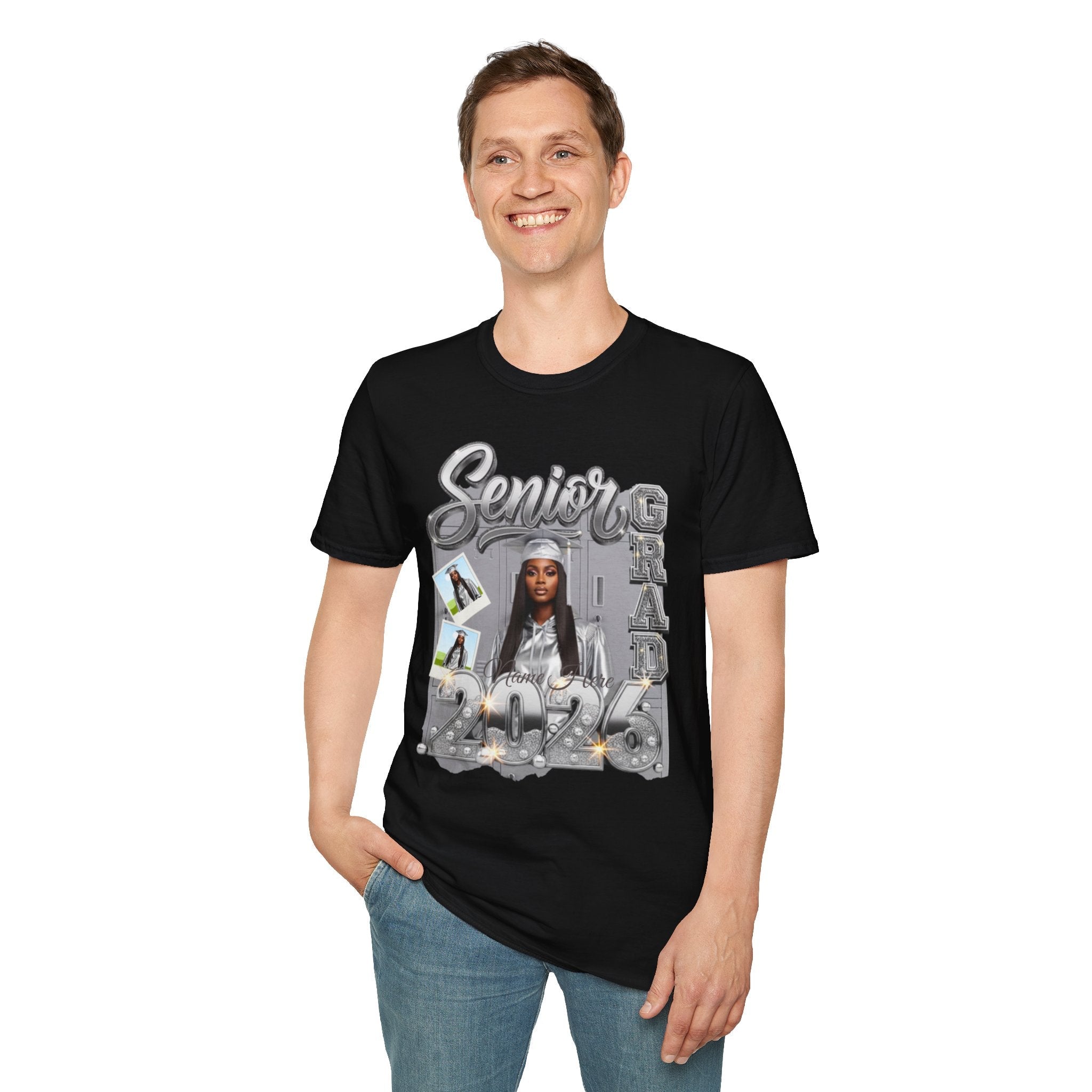Senior Grad 2026 T-Shirt — Personalized Photo Graduation Tee