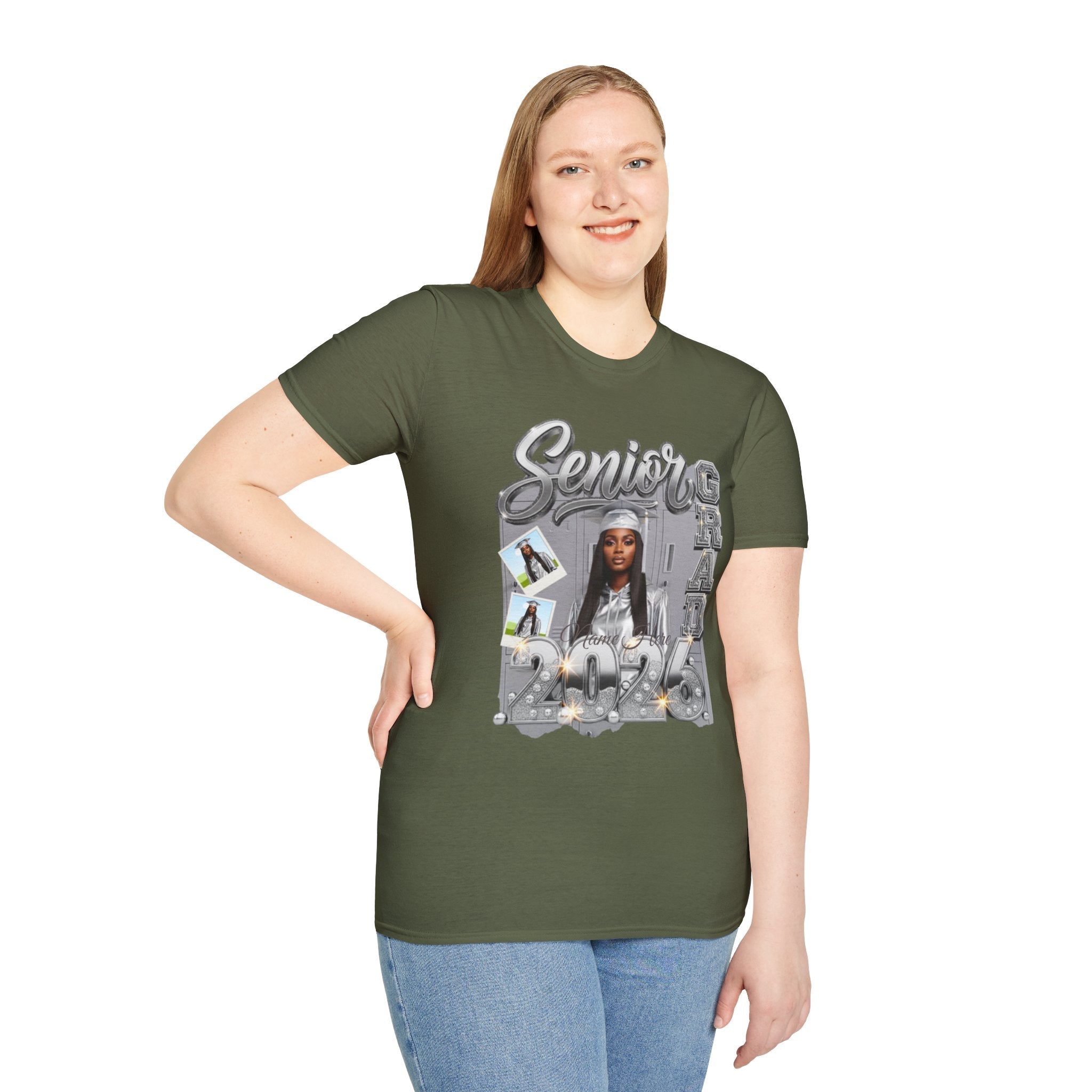 Senior Grad 2026 T-Shirt — Personalized Photo Graduation Tee
