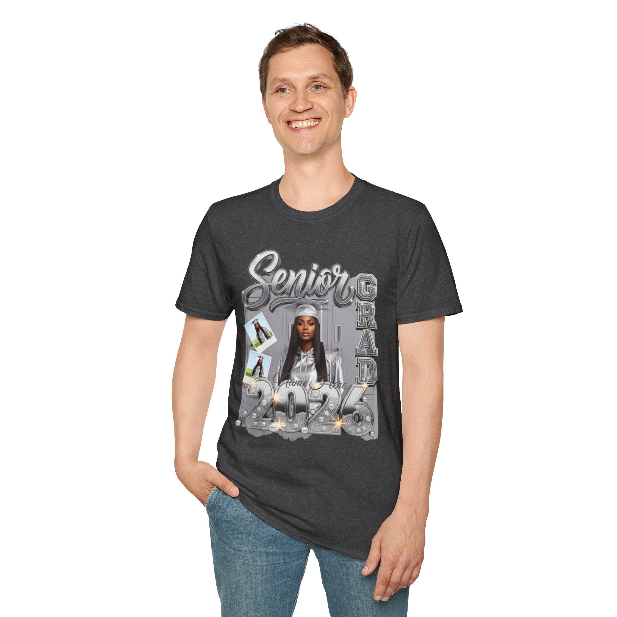 Senior Grad 2026 T-Shirt — Personalized Photo Graduation Tee