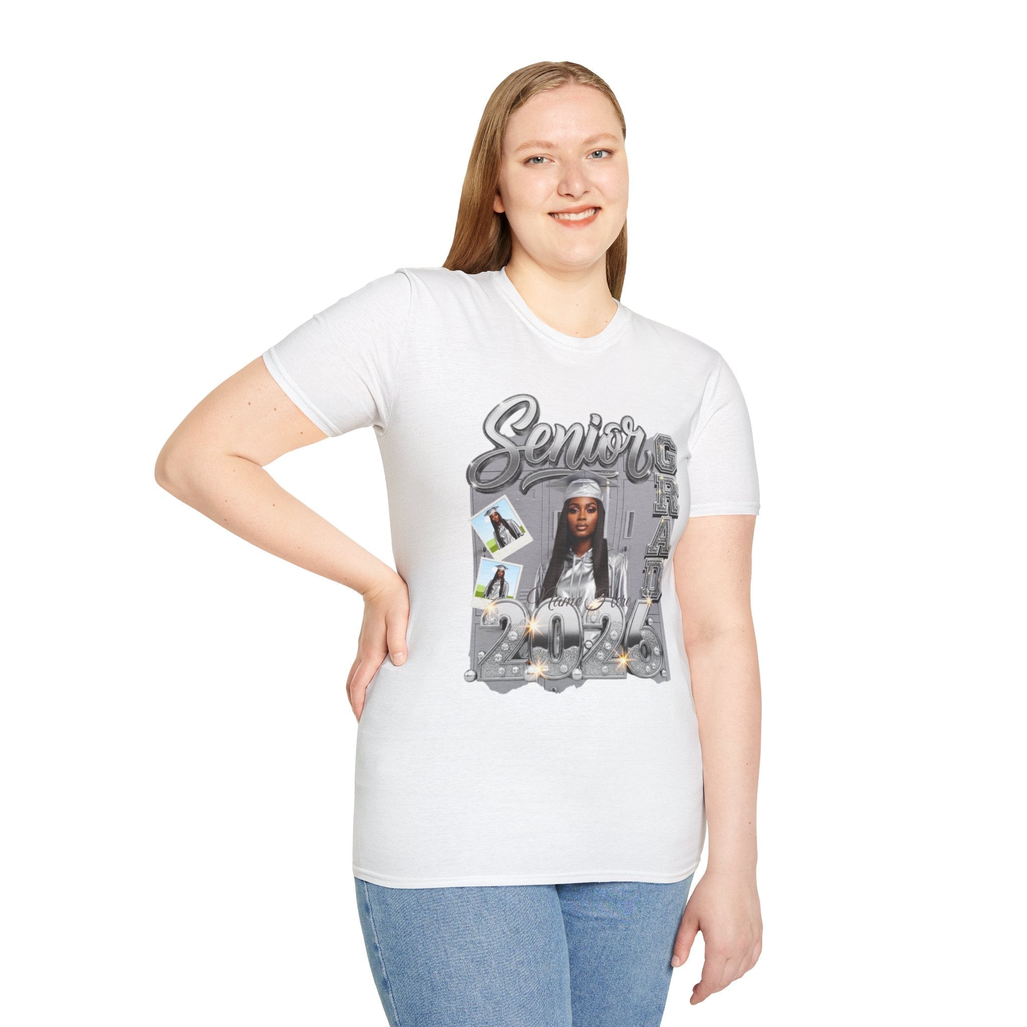 Senior Grad 2026 T-Shirt — Personalized Photo Graduation Tee