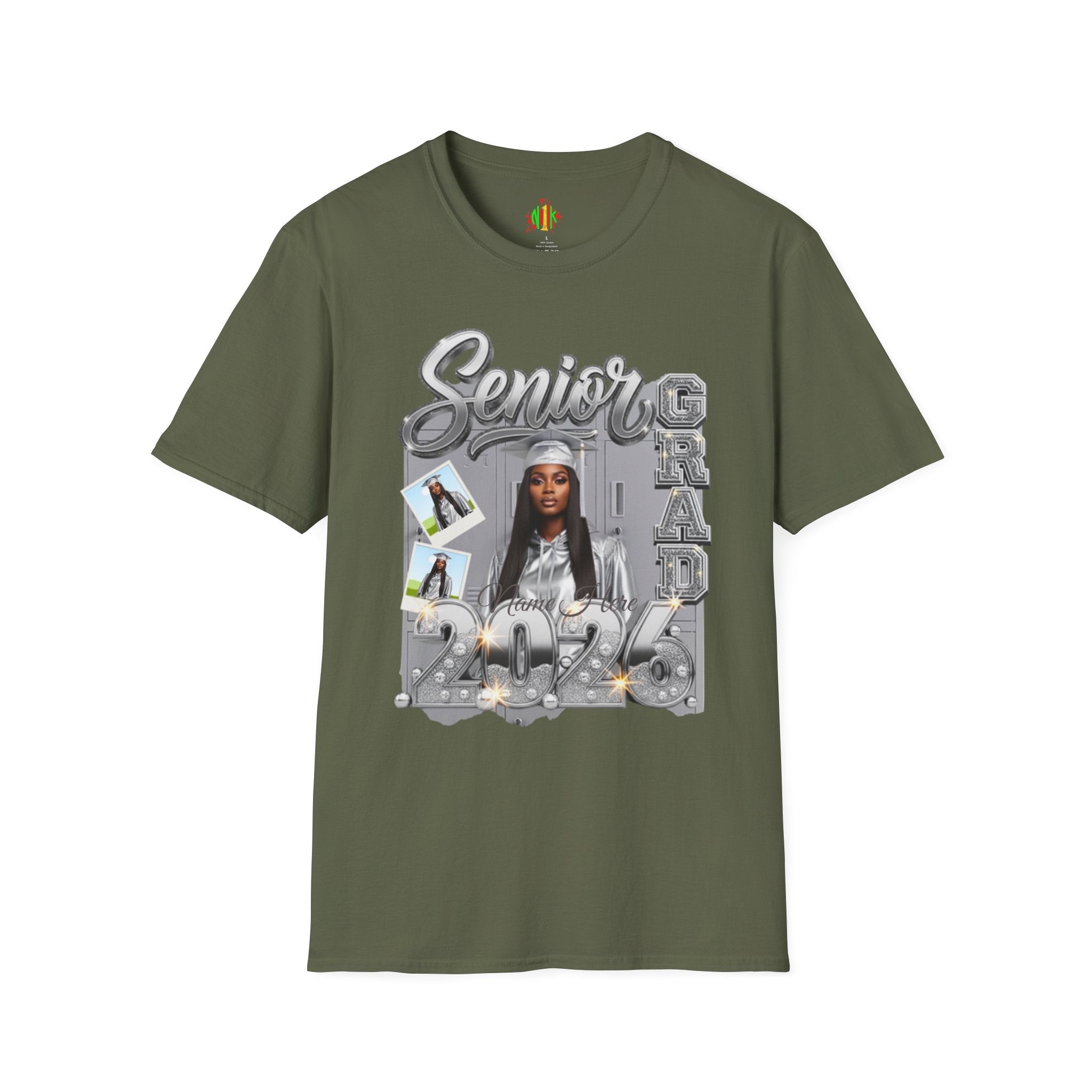 Senior Grad 2026 T-Shirt — Personalized Photo Graduation Tee