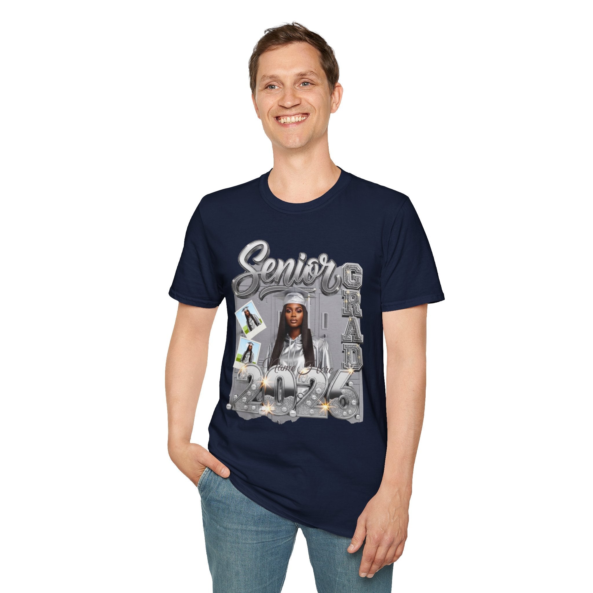 Senior Grad 2026 T-Shirt — Personalized Photo Graduation Tee