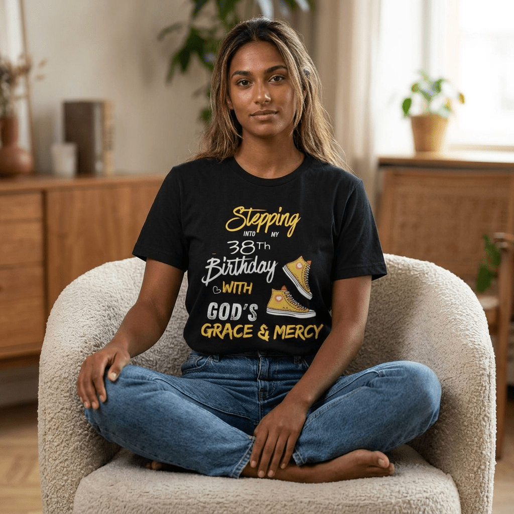 Stepping with God 'Grace & Mercy' Inspirational Birthday Tee