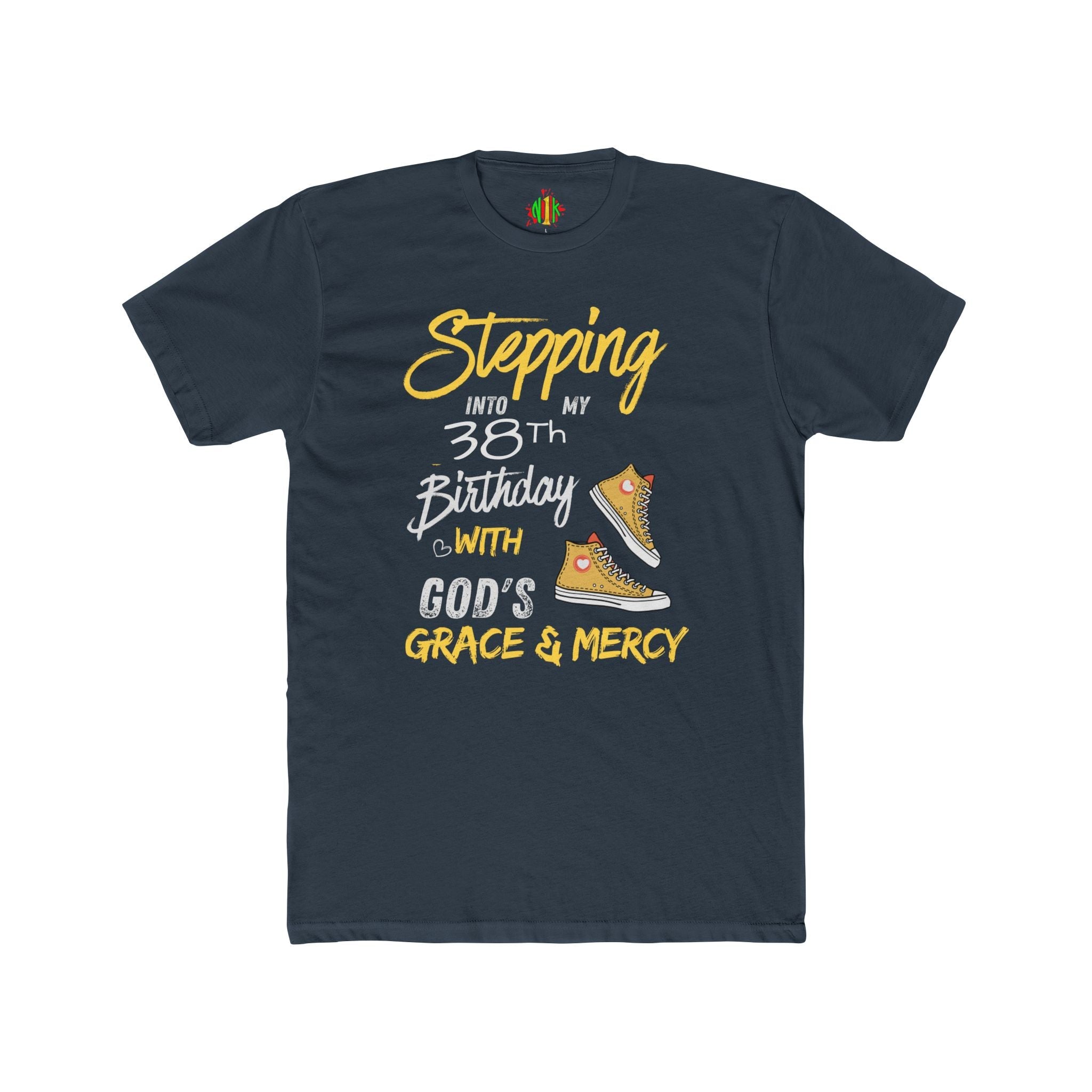 Stepping with God 'Grace & Mercy' Inspirational Customizable Birthday Tee