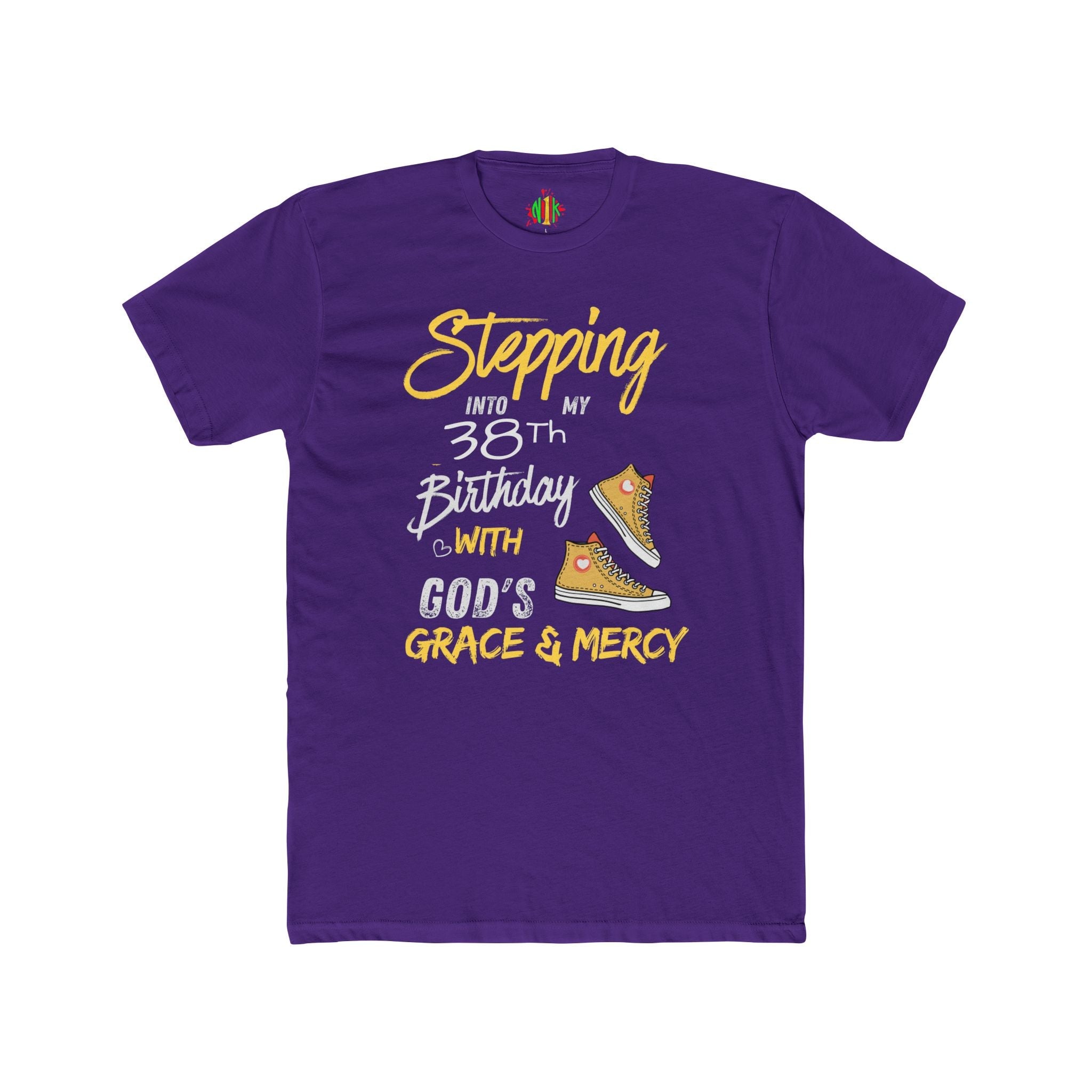 Stepping with God 'Grace & Mercy' Inspirational Customizable Birthday Tee