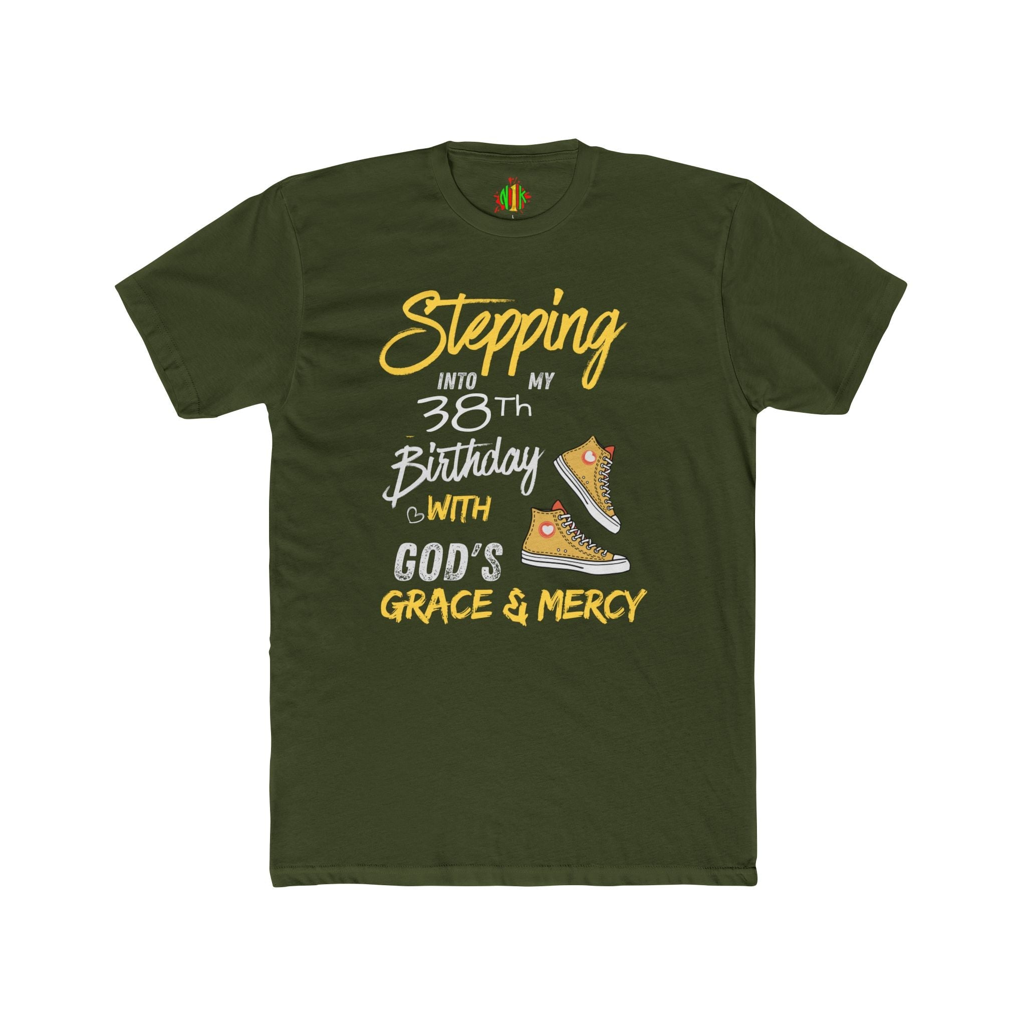 Stepping with God 'Grace & Mercy' Inspirational Customizable Birthday Tee