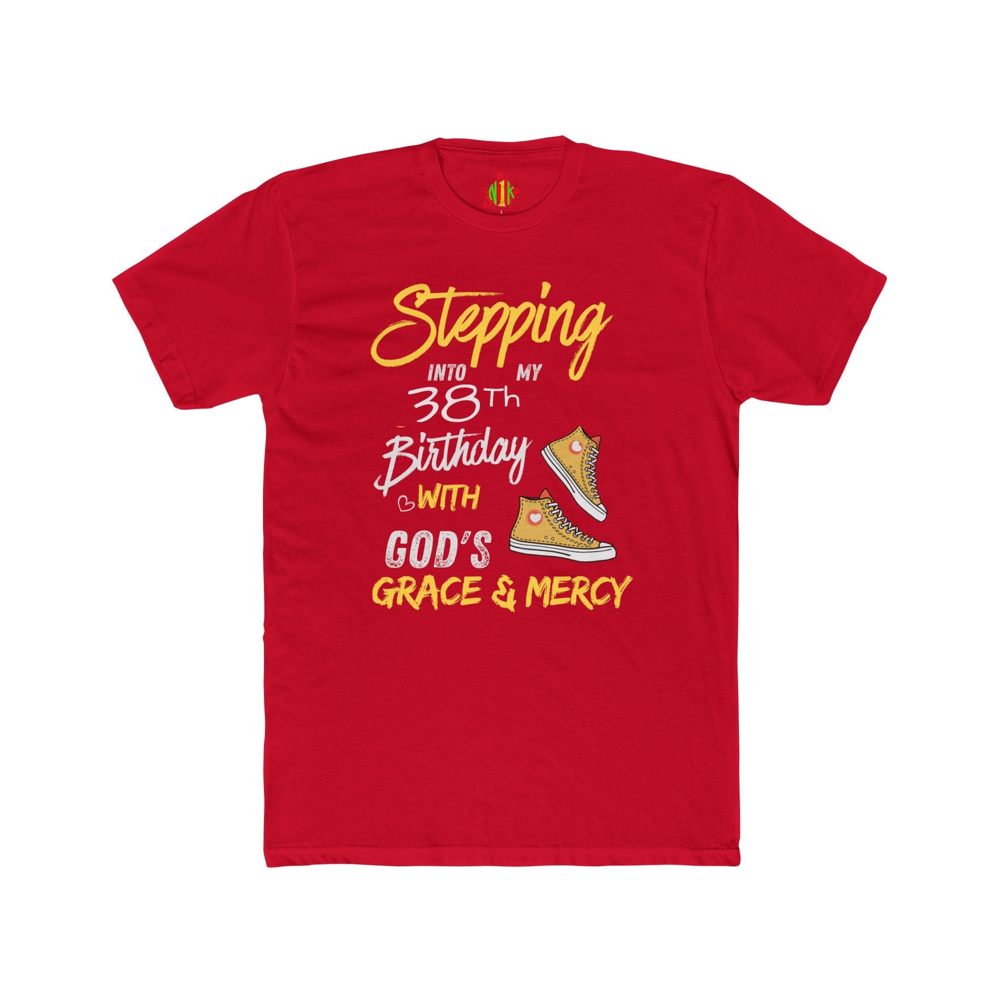 Stepping with God 'Grace & Mercy' Inspirational Customizable Birthday Tee