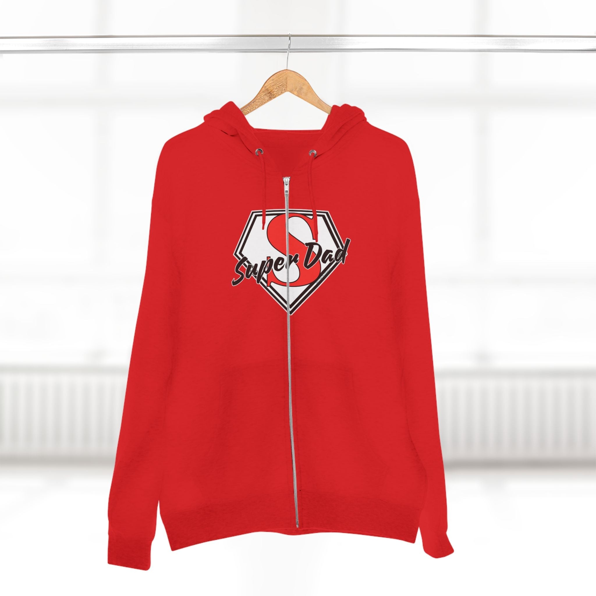 Super Dad Unisex Zip Hoodie | Perfect for Father's Day, Cool Dad GiftsHoodieSuper Dad Unisex Zip Hoodie
