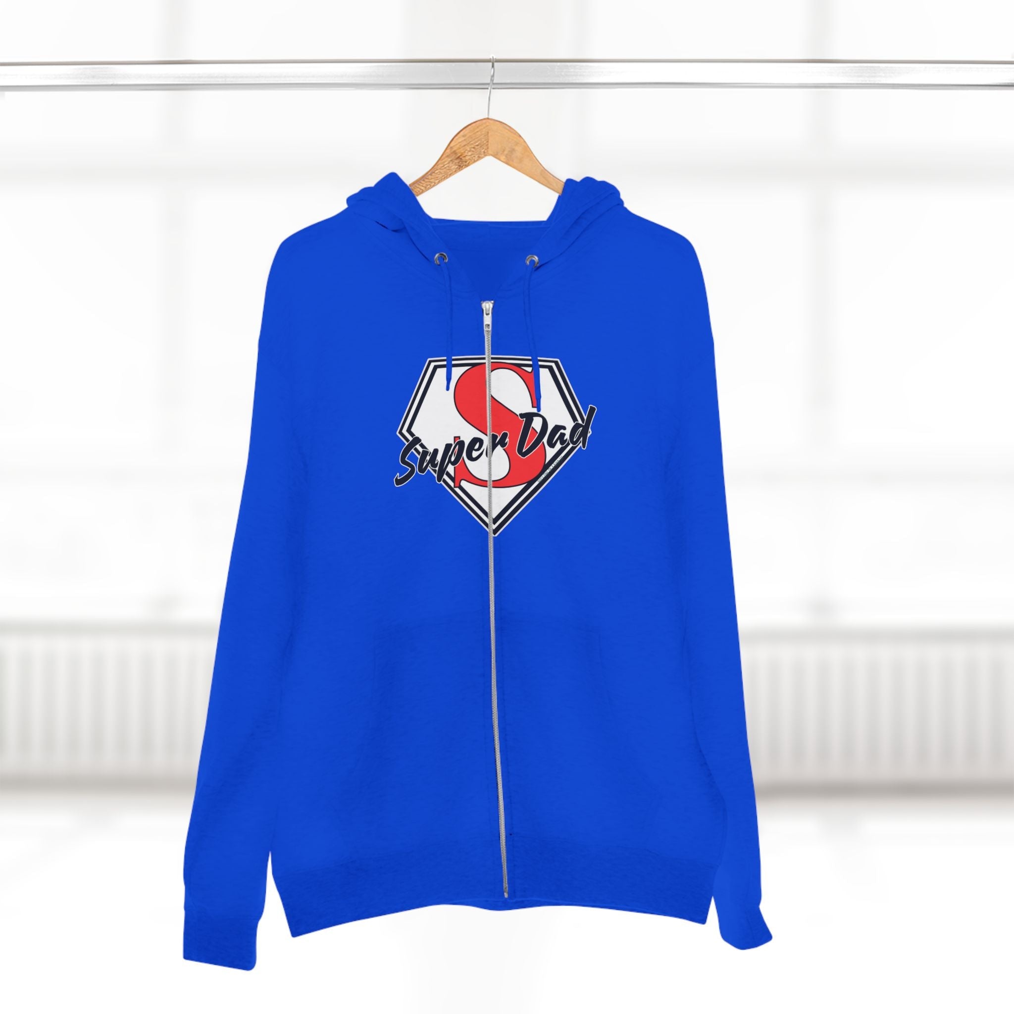 Super Dad Unisex Zip Hoodie | Perfect for Father's Day, Cool Dad GiftsHoodieSuper Dad Unisex Zip Hoodie