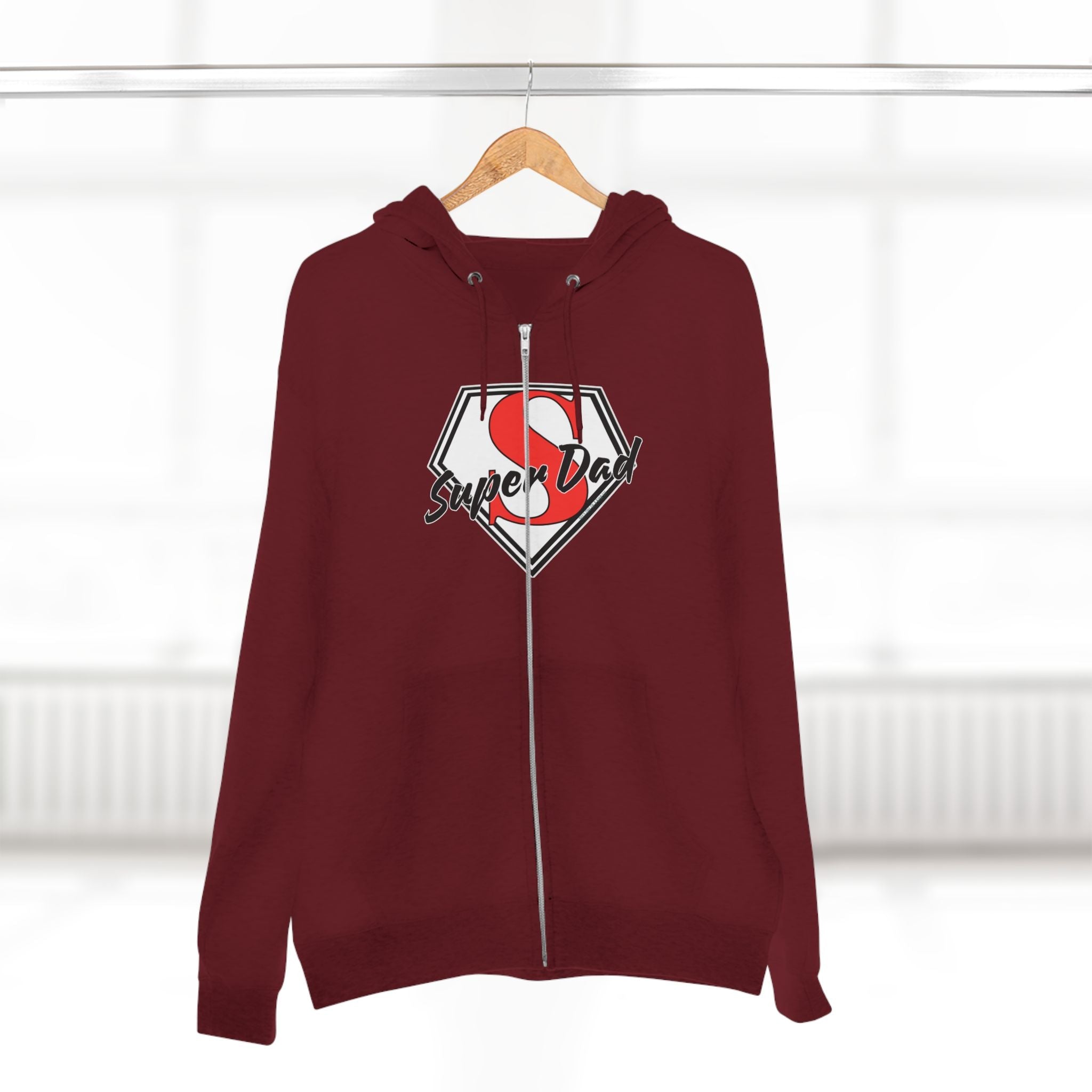Super Dad Unisex Zip Hoodie | Perfect for Father's Day, Cool Dad GiftsHoodieSuper Dad Unisex Zip Hoodie