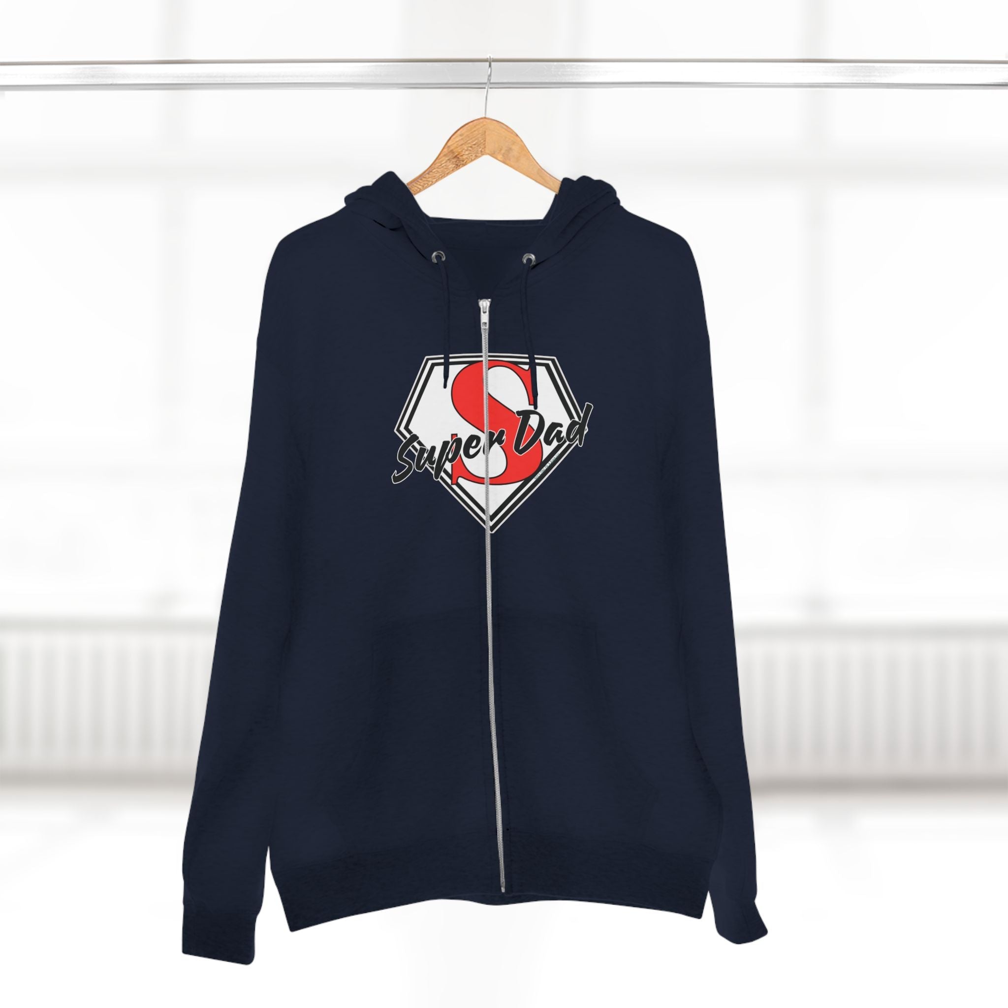 Super Dad Unisex Zip Hoodie | Perfect for Father's Day, Cool Dad GiftsHoodieSuper Dad Unisex Zip Hoodie