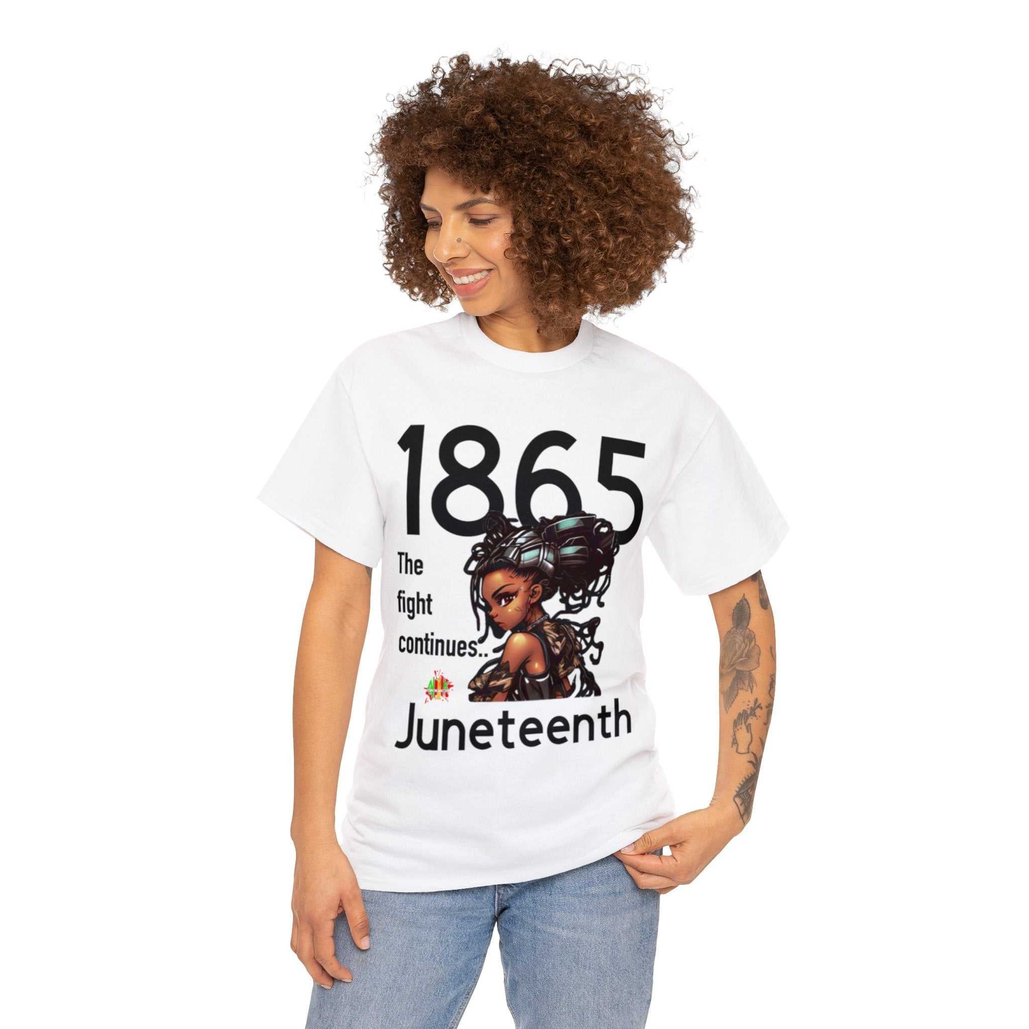 Unisex heavy cotton The Fight Continues Tee with size guide and classic fit