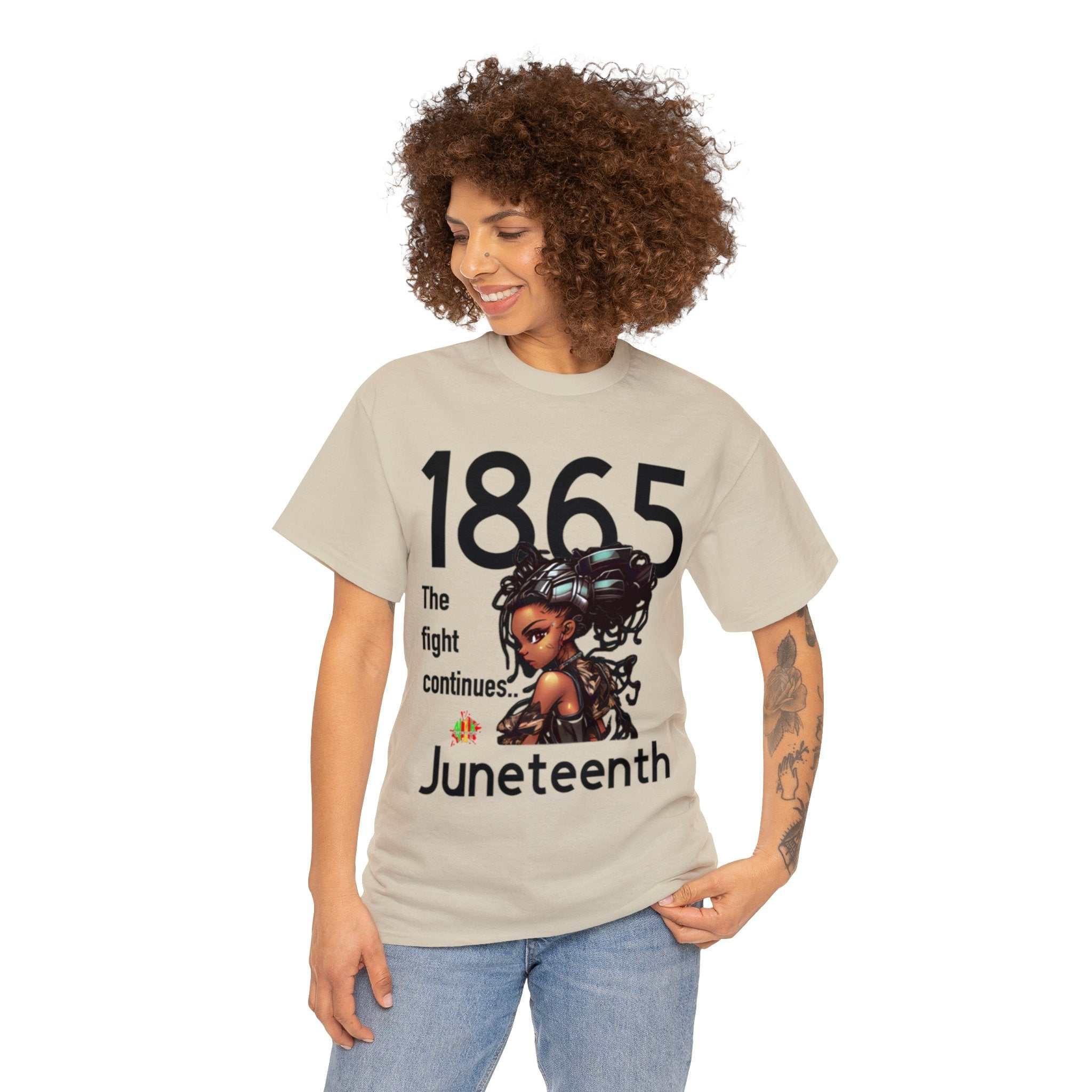 The Fight Continues Tee unisex heavy cotton shirt with size guide and classic fit design