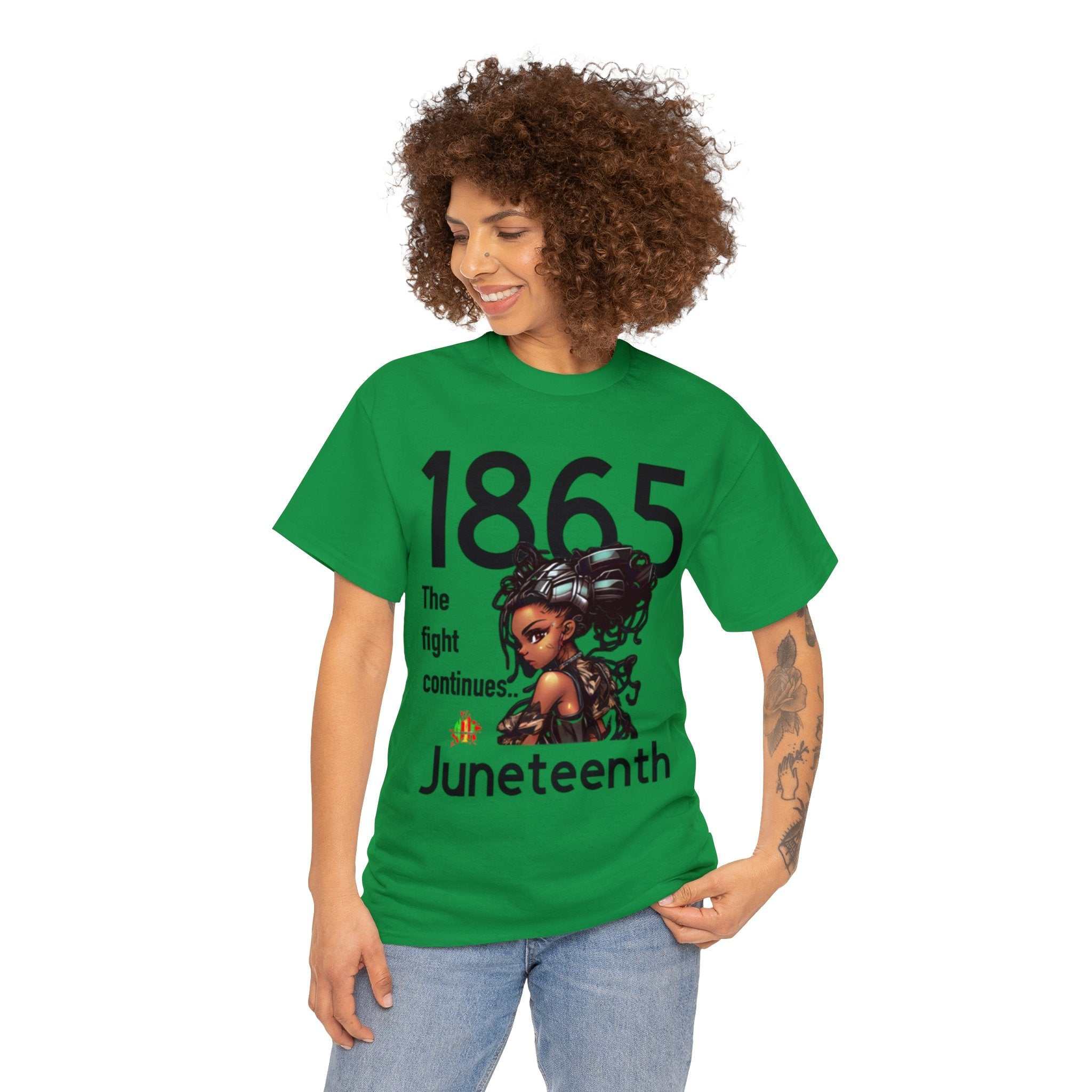 The Fight Continues Tee unisex cotton shirt with size guide and classic fit