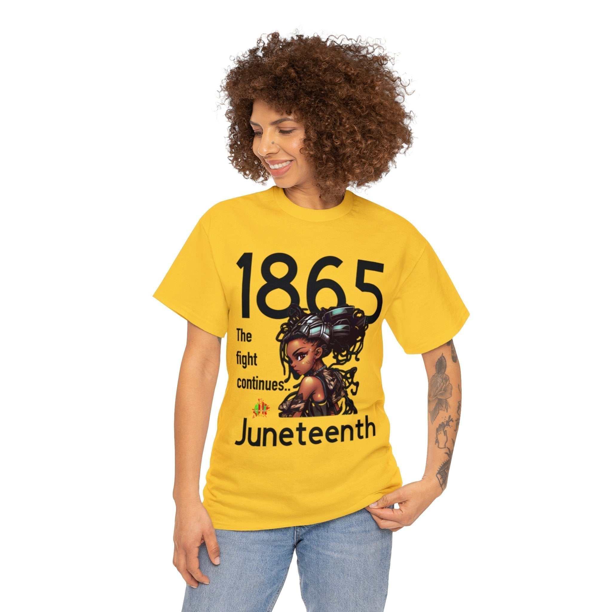 The Fight Continues Tee unisex heavy cotton t-shirt with classic fit and premium printing surface