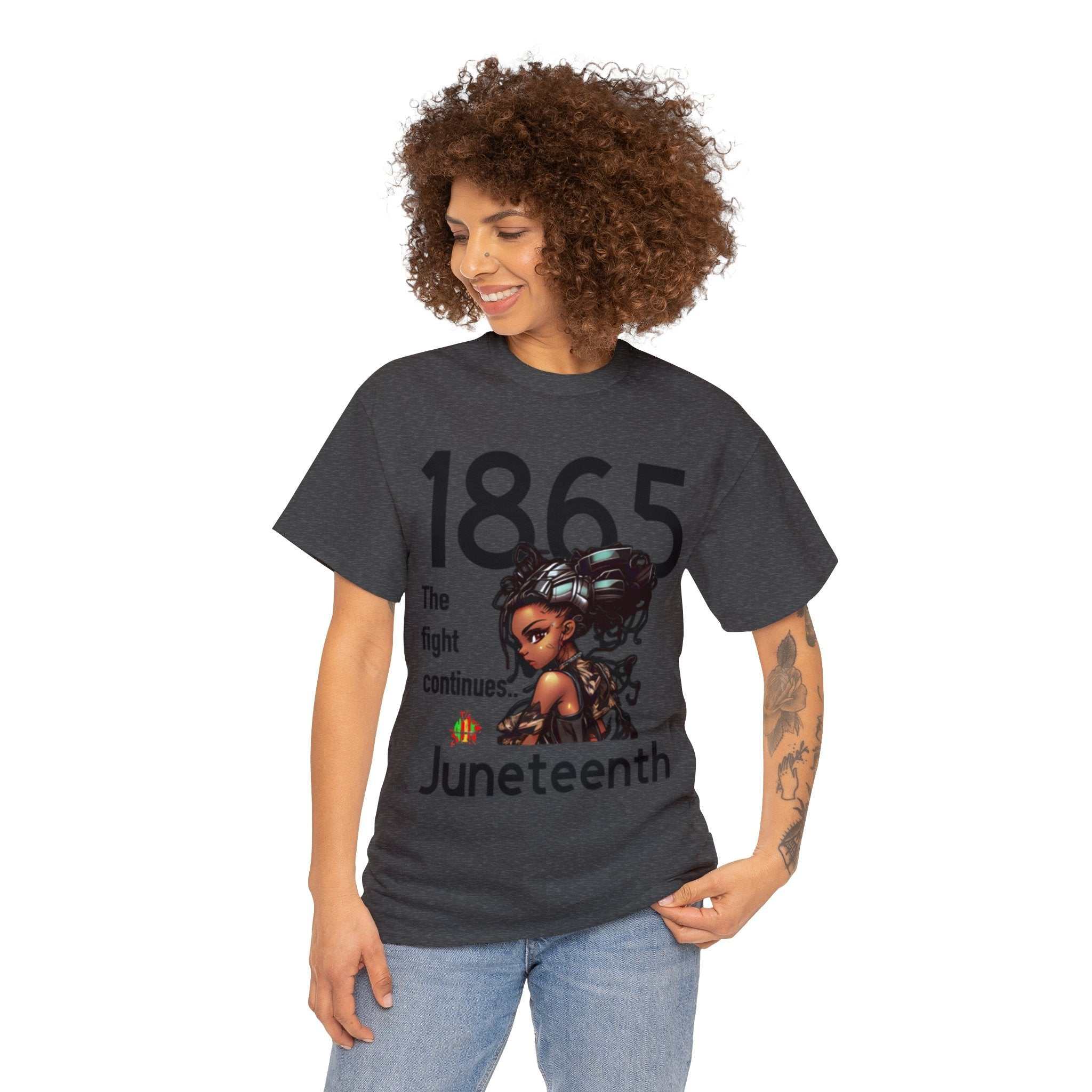 Unisex The Fight Continues Tee made of 100% cotton with sizes S to 5XL, classic fit and durable shoulders