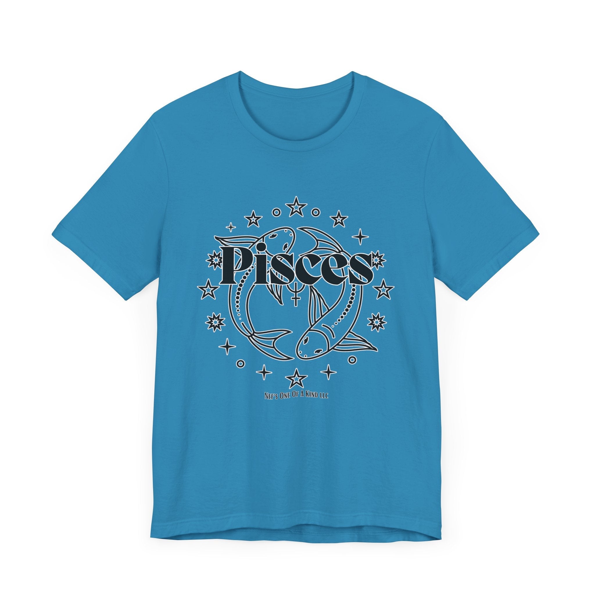 The Pisces Zodiac Unisex Casual Classic Jersey Short Sleeve TeeT-ShirtAquarius Zodiac Unisex Casual Classic Jersey Short Sleeve Tee