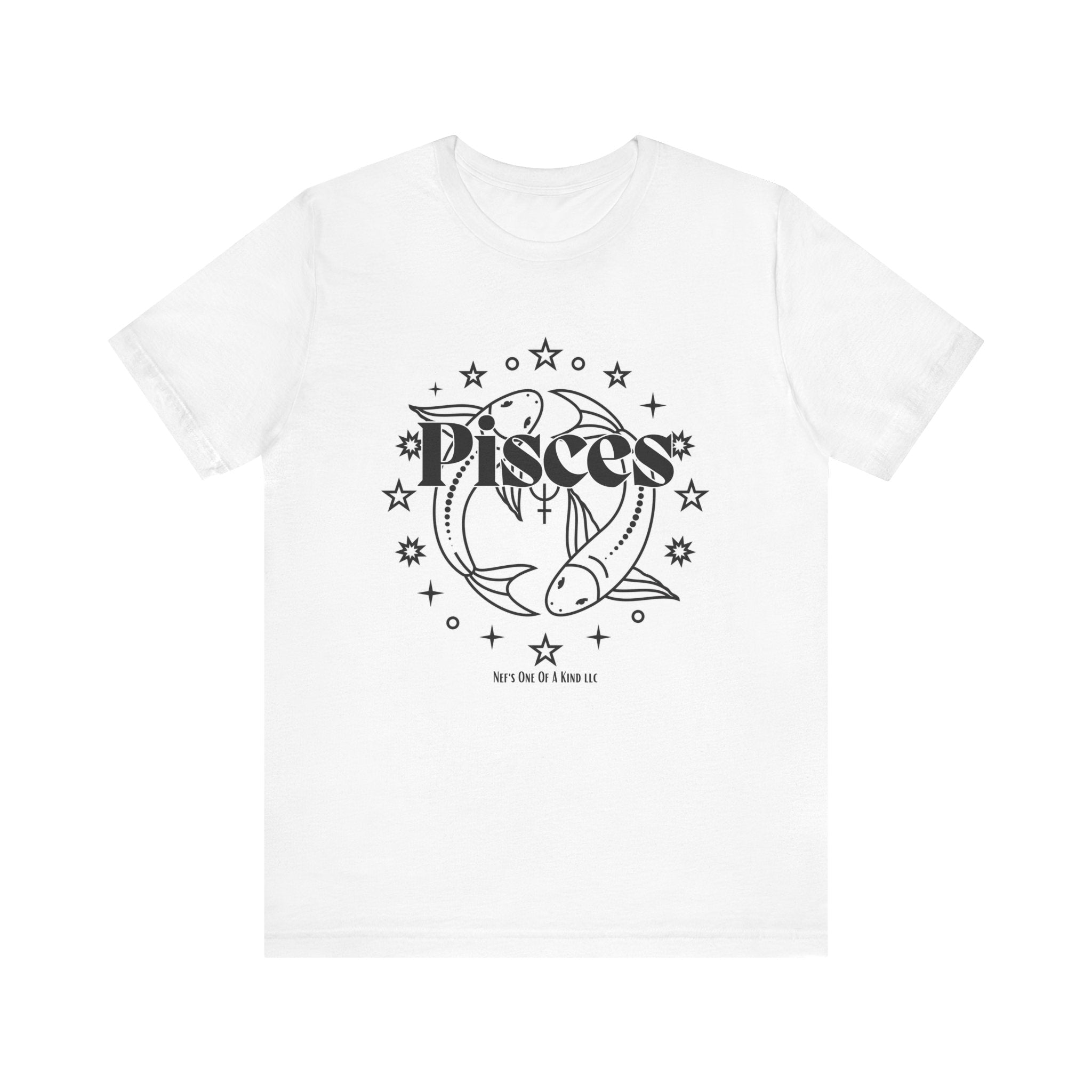 The Pisces Zodiac Unisex Casual Classic Jersey Short Sleeve TeeT-ShirtAquarius Zodiac Unisex Casual Classic Jersey Short Sleeve Tee