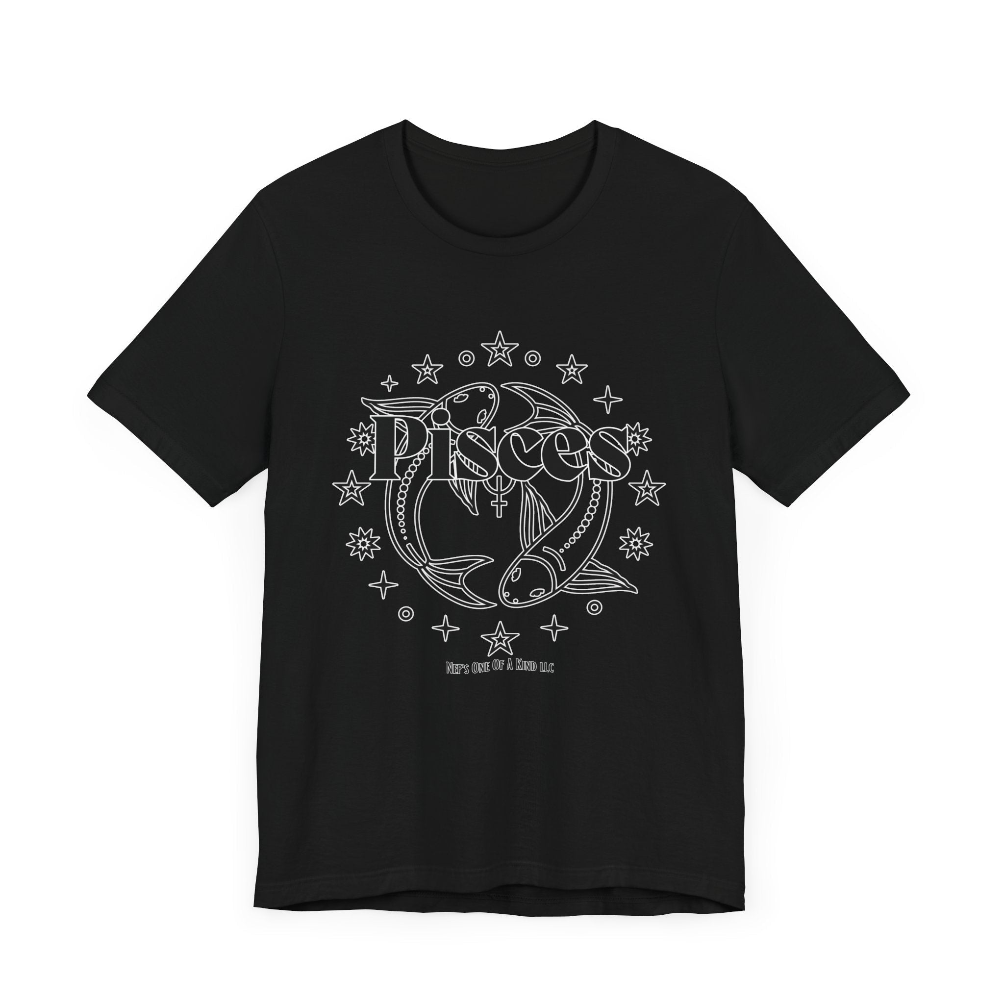 The Pisces Zodiac Unisex Casual Classic Jersey Short Sleeve TeeT-ShirtAquarius Zodiac Unisex Casual Classic Jersey Short Sleeve Tee