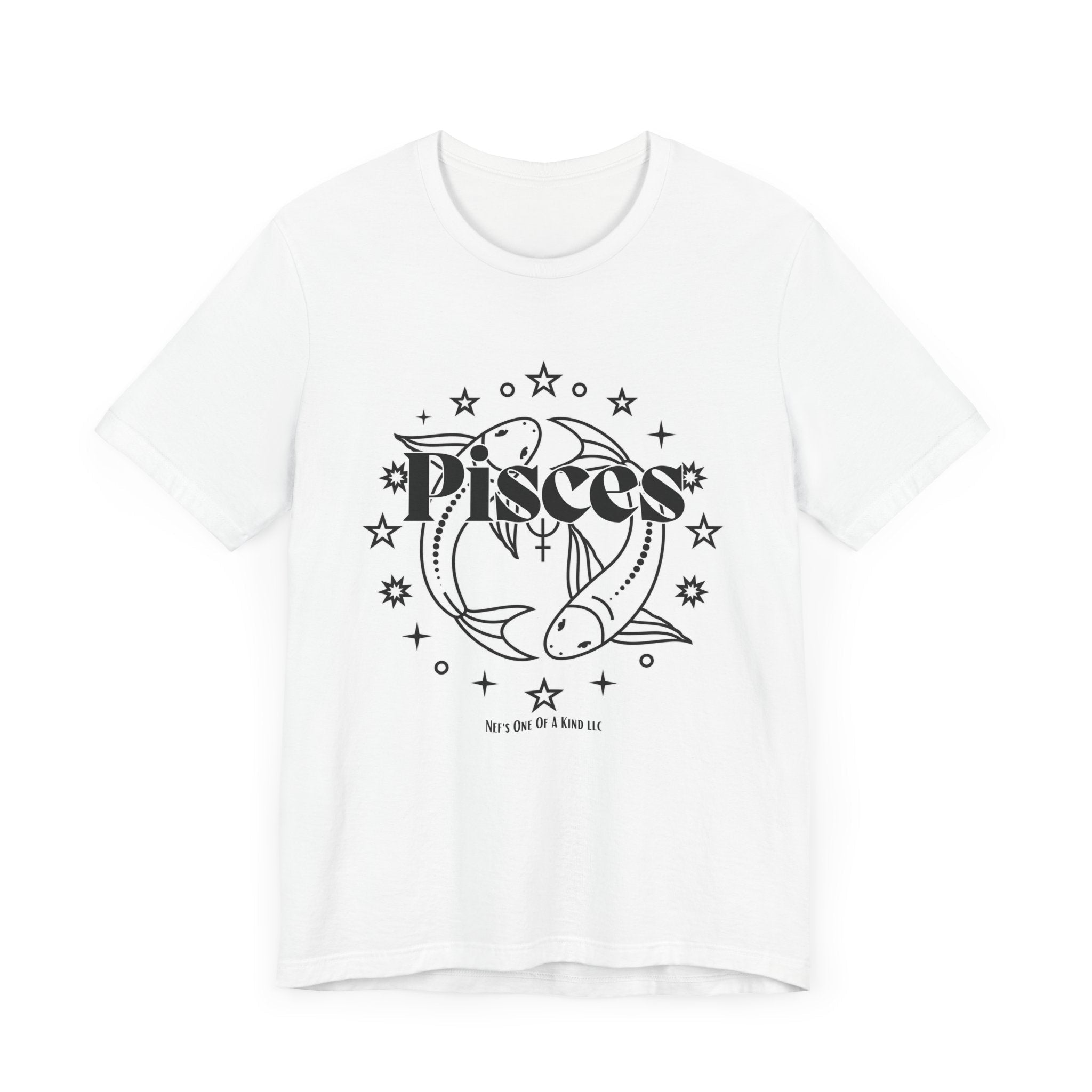 The Pisces Zodiac Unisex Casual Classic Jersey Short Sleeve TeeT-ShirtAquarius Zodiac Unisex Casual Classic Jersey Short Sleeve Tee