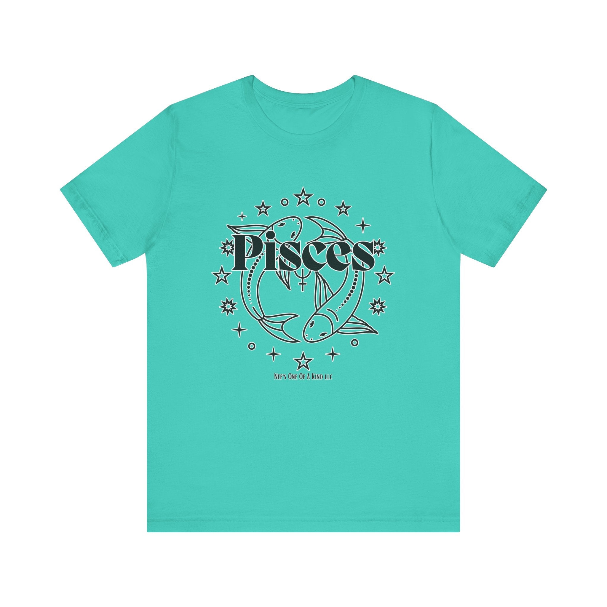 The Pisces Zodiac Unisex Casual Classic Jersey Short Sleeve TeeT-ShirtAquarius Zodiac Unisex Casual Classic Jersey Short Sleeve Tee