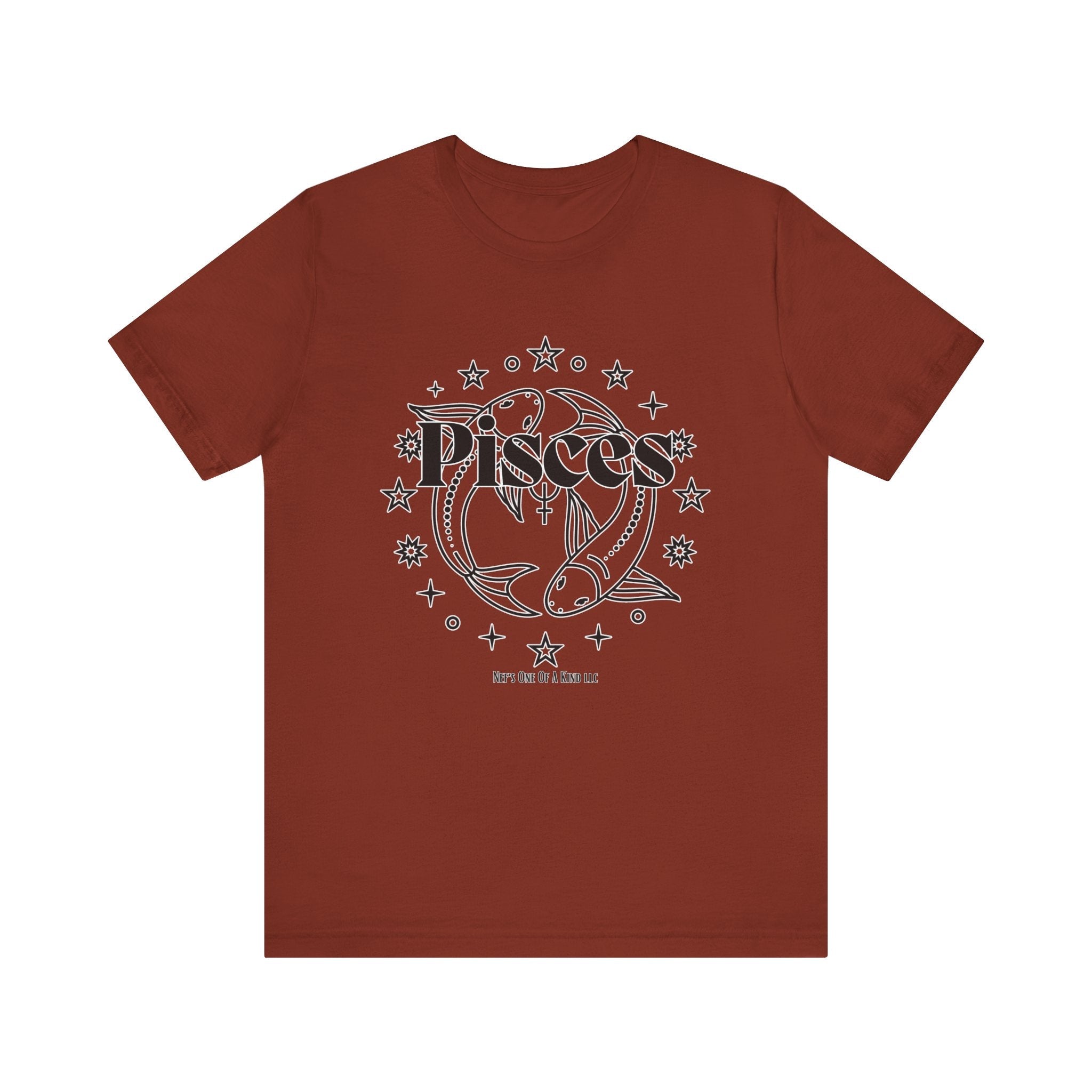 The Pisces Zodiac Unisex Casual Classic Jersey Short Sleeve TeeT-ShirtAquarius Zodiac Unisex Casual Classic Jersey Short Sleeve Tee