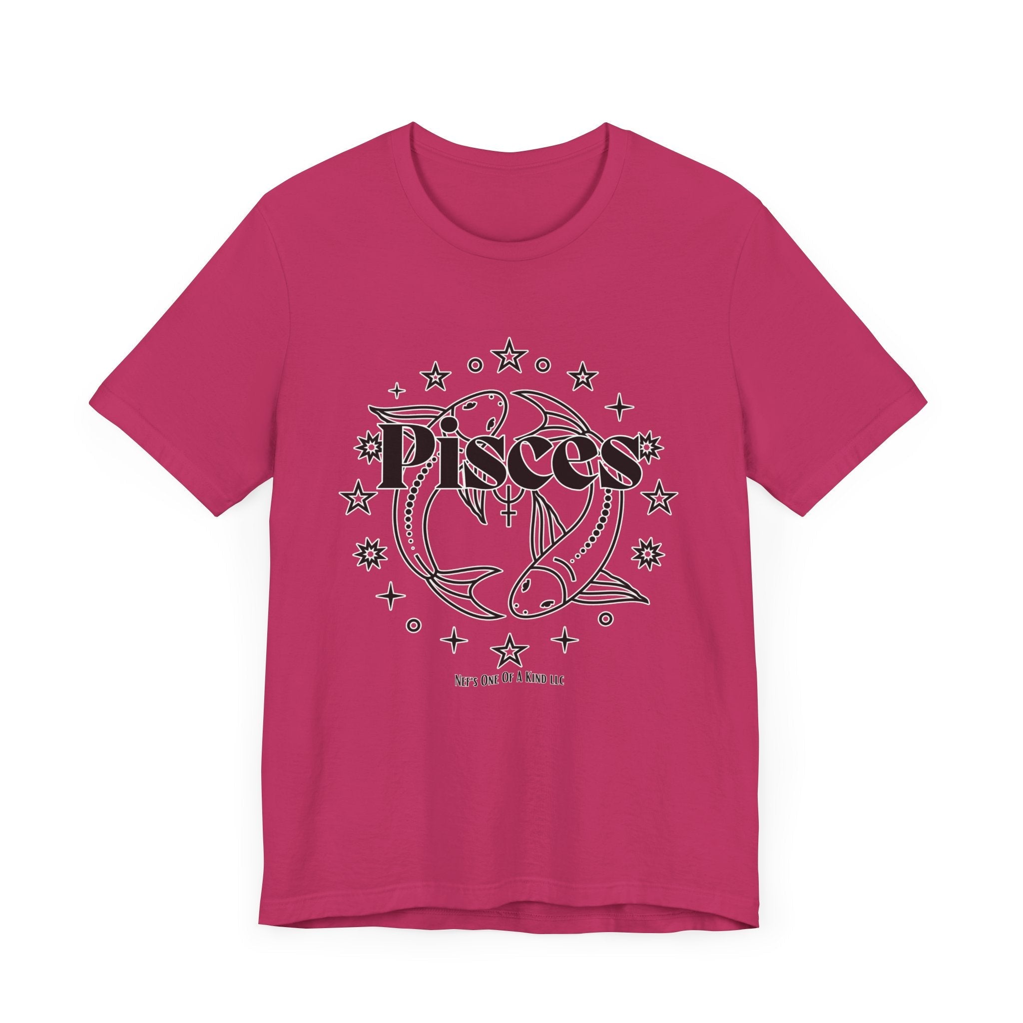 The Pisces Zodiac Unisex Casual Classic Jersey Short Sleeve TeeT-ShirtAquarius Zodiac Unisex Casual Classic Jersey Short Sleeve Tee