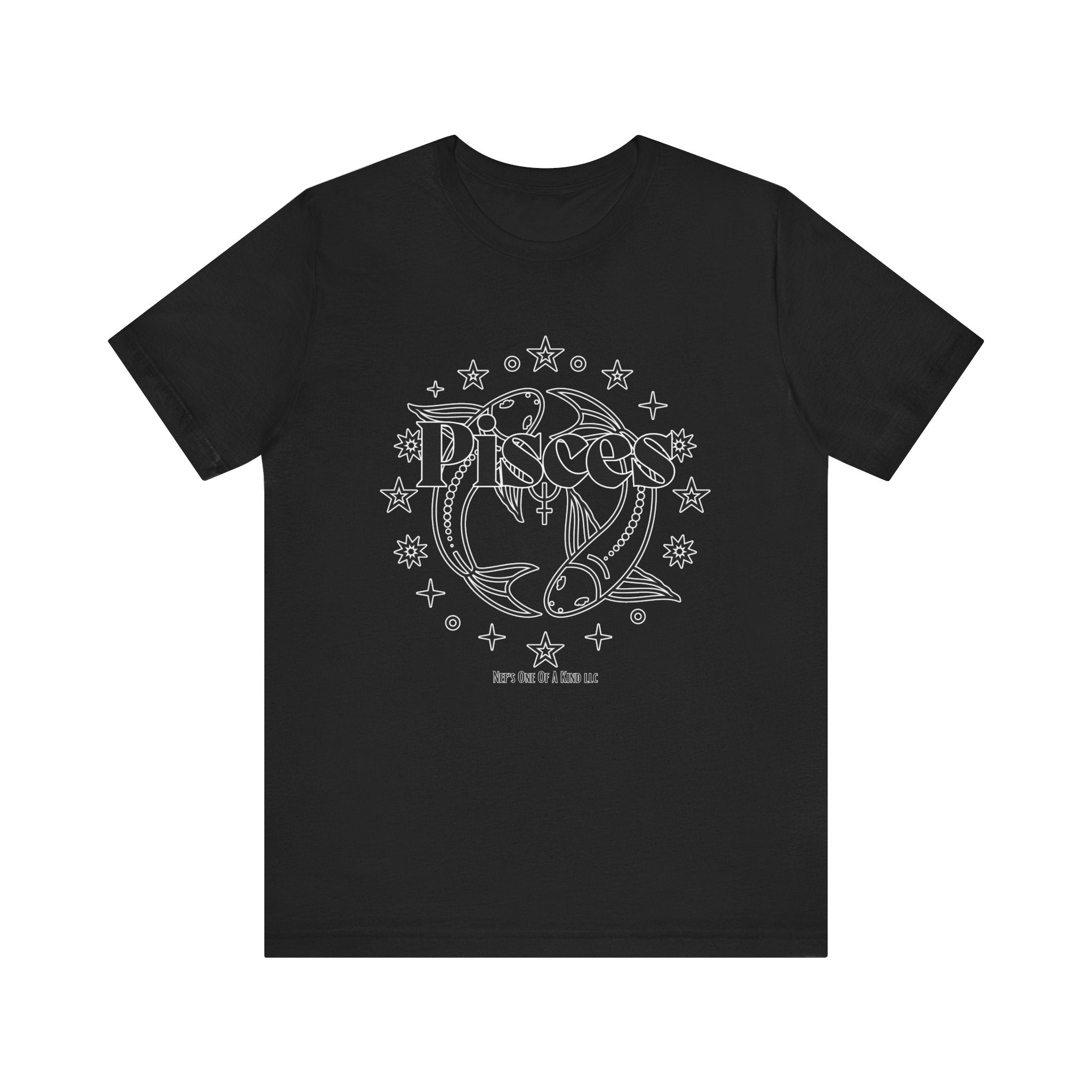 The Pisces Zodiac Unisex Casual Classic Jersey Short Sleeve TeeT-ShirtAquarius Zodiac Unisex Casual Classic Jersey Short Sleeve Tee