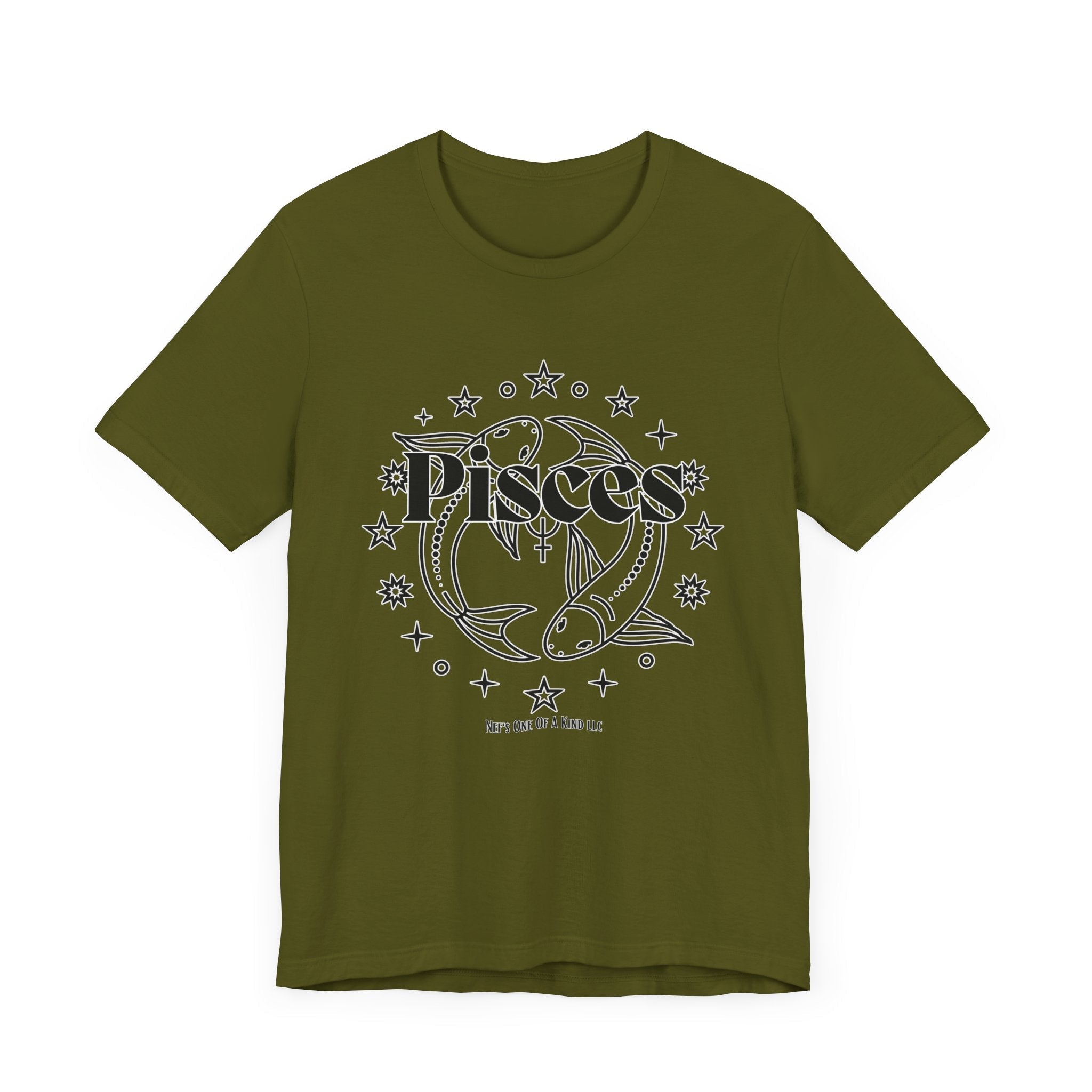 The Pisces Zodiac Unisex Casual Classic Jersey Short Sleeve TeeT-ShirtAquarius Zodiac Unisex Casual Classic Jersey Short Sleeve Tee