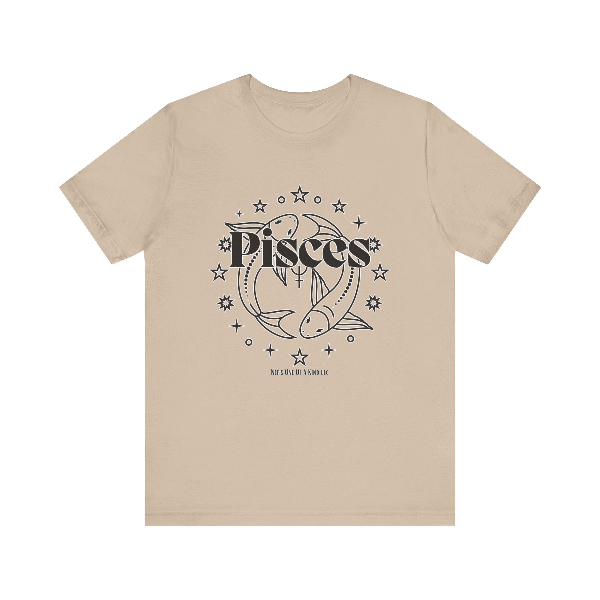 The Pisces Zodiac Unisex Casual Classic Jersey Short Sleeve TeeT-ShirtAquarius Zodiac Unisex Casual Classic Jersey Short Sleeve Tee