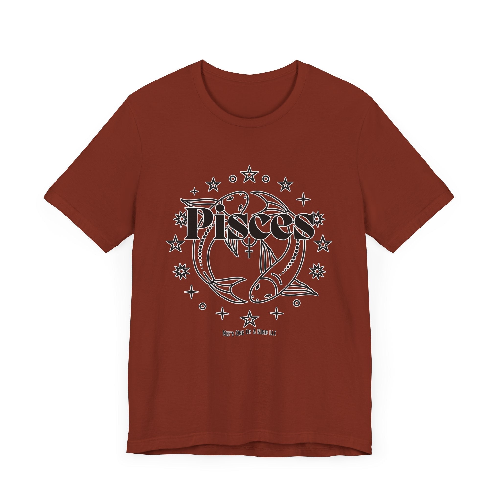 The Pisces Zodiac Unisex Casual Classic Jersey Short Sleeve TeeT-ShirtAquarius Zodiac Unisex Casual Classic Jersey Short Sleeve Tee